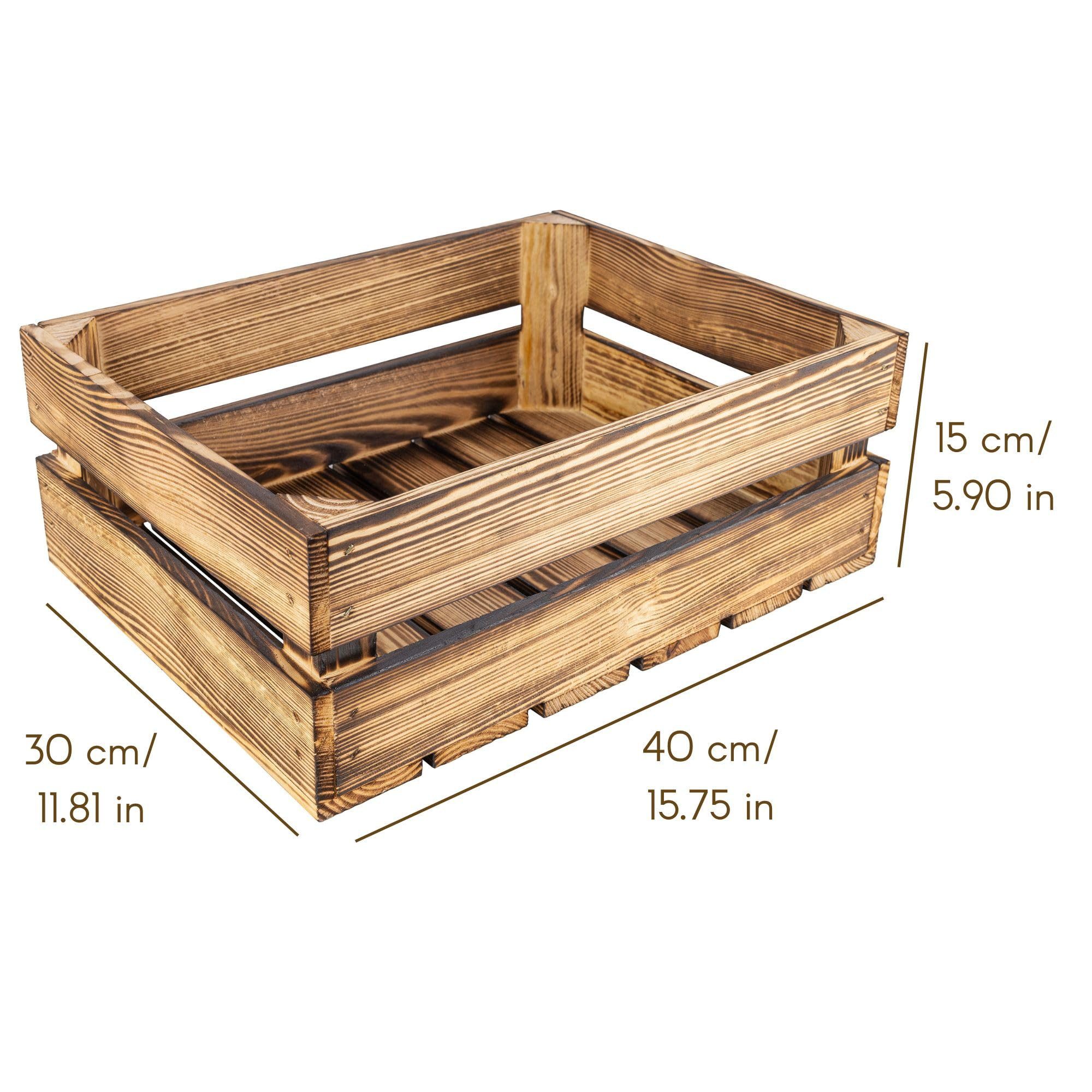 Creative Deco Holzkiste Kiste Holz Deko Holzkiste, Obstkiste Weinkisten Apfelkiste – Bild 3 von 5