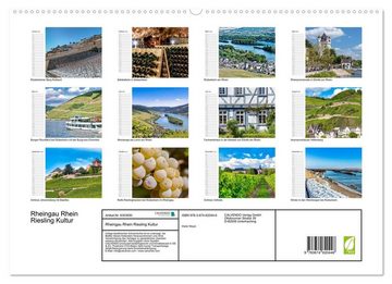 CALVENDO Wandkalender Rheingau - Rhein Riesling Kultur (Premium, hochwertiger DIN A2 Wandkalender 2023, Kunstdruck in Hochglanz)