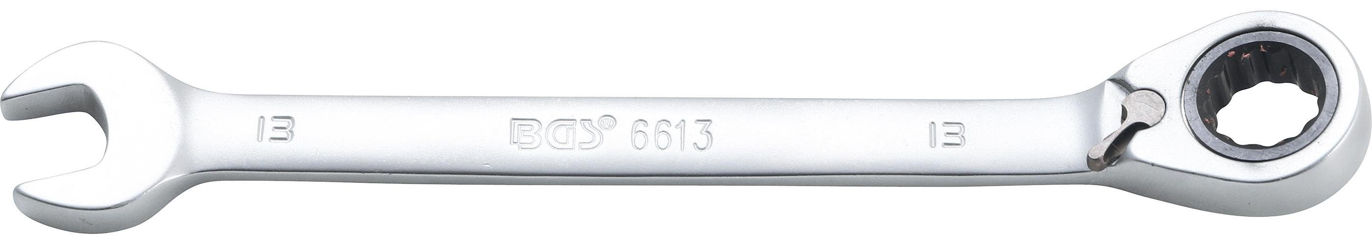 BGS technic Stecknuss Ratschenring-Maulschlüssel, umschaltbar, SW 13 mm | Steckschlüssel