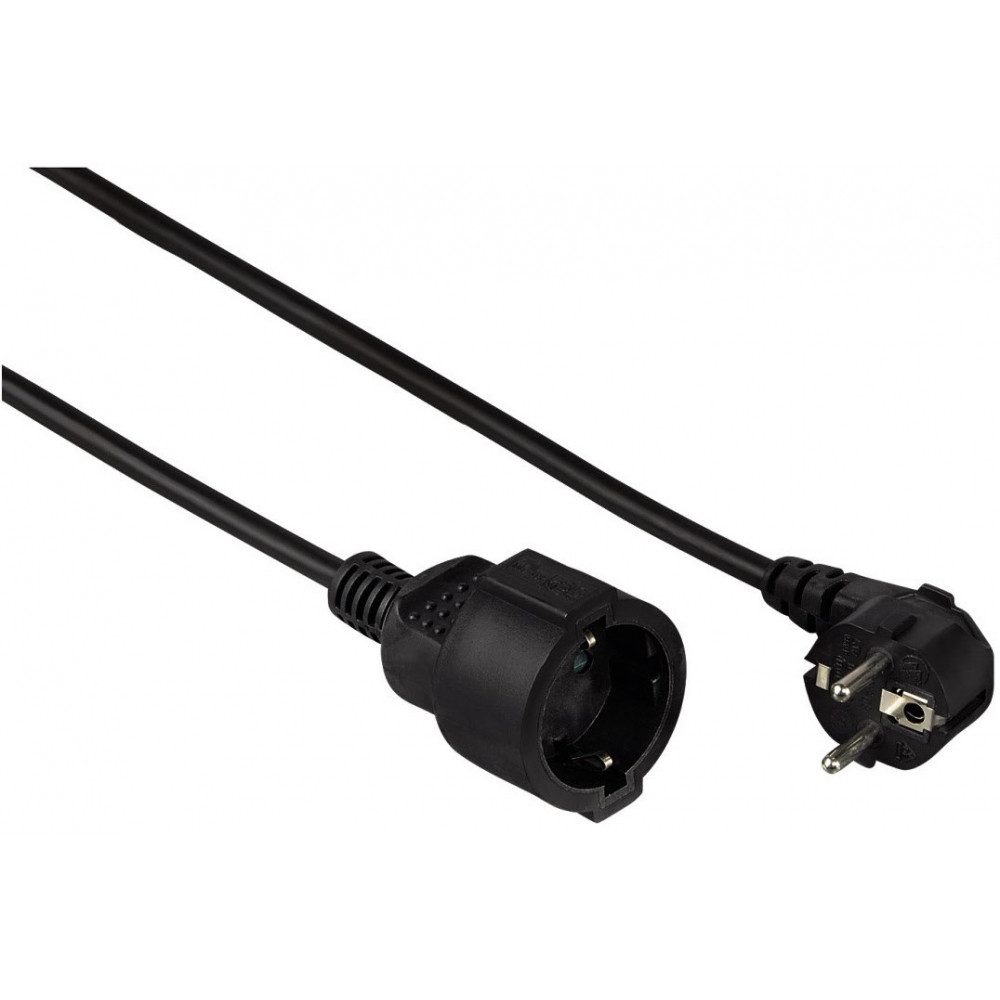 Hama Schuko Verlängerungskabel 10m schwarz - Profi Kabel. Audio- & Video-Adapter