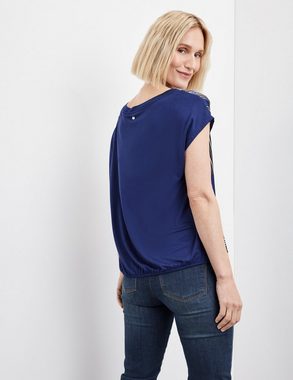 GERRY WEBER Kurzarmshirt Blusenshirt mit elastischem Saum