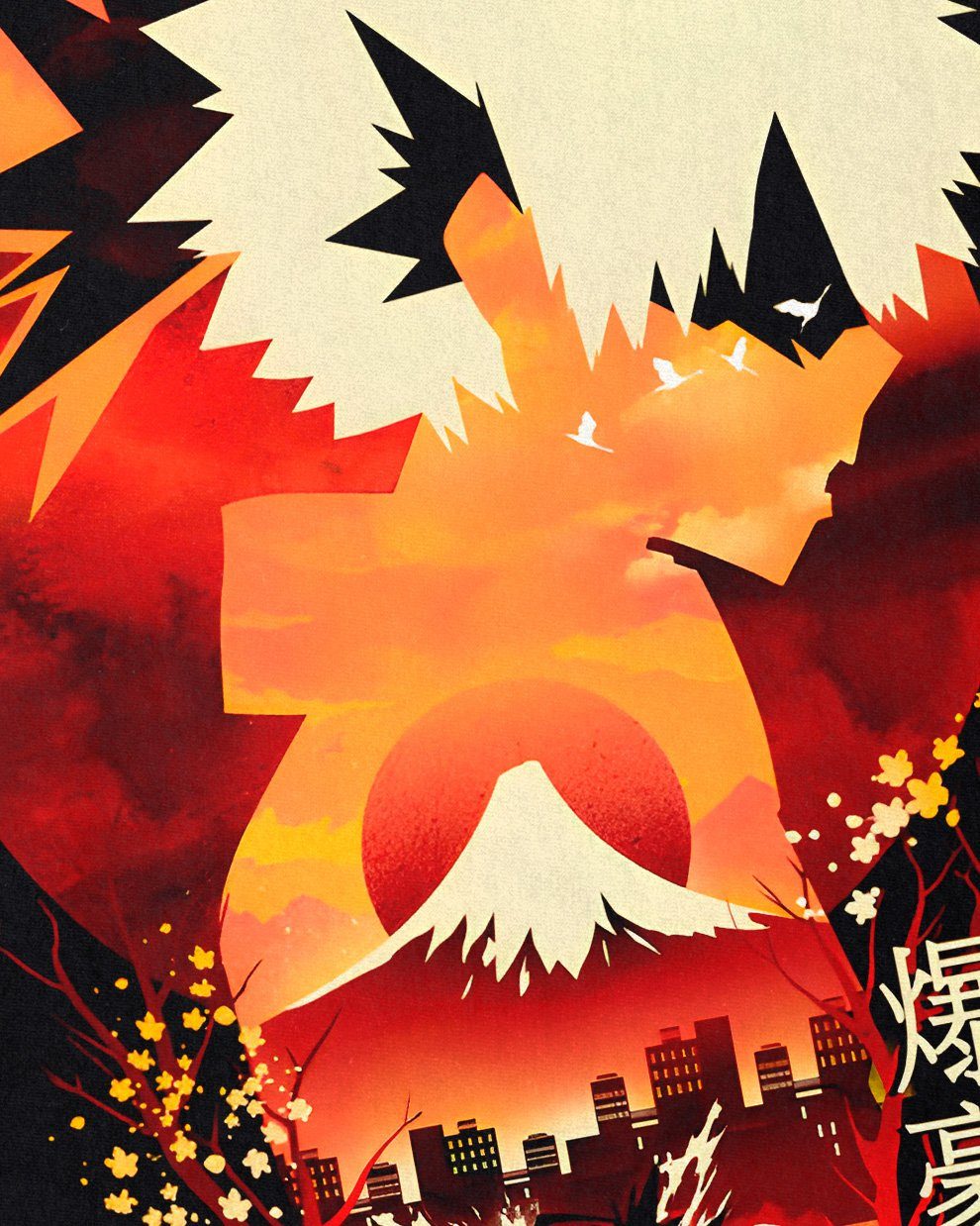 style3 T-Shirt Katsuki Bakugou anime manga my hero academia cosplay