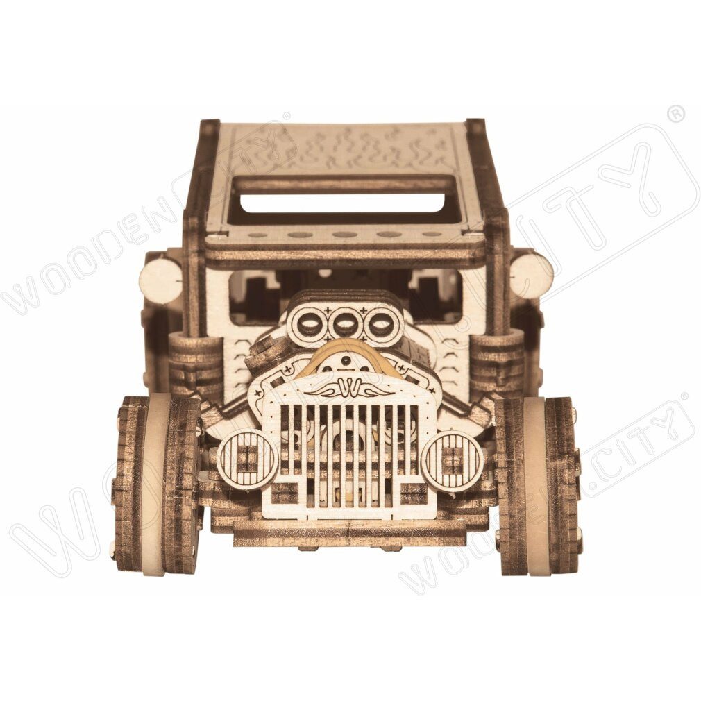 Wooden City 3D-Puzzle 3D-Puzzle Auto Hot Rod 141 Teile, Puzzleteile