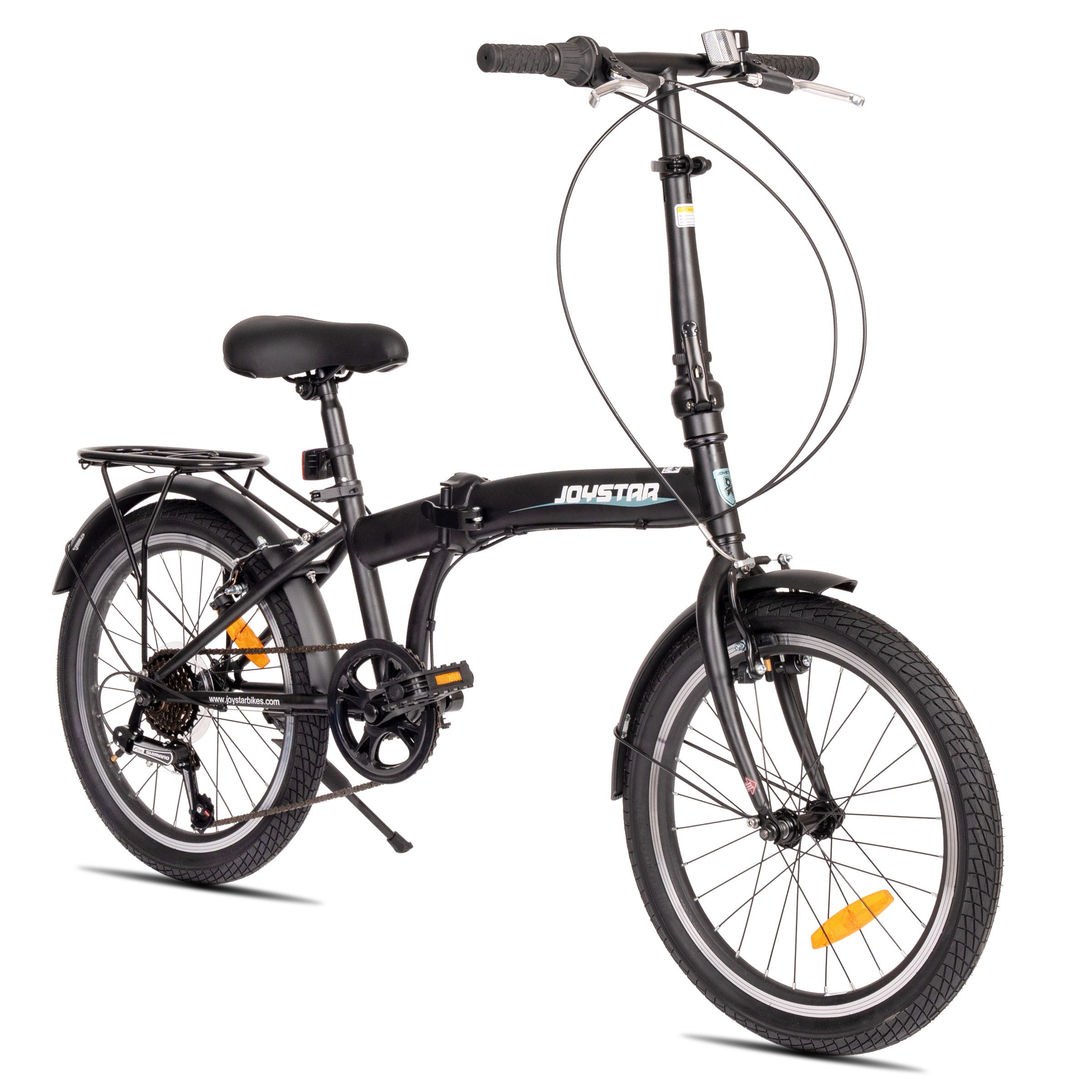 JOYSTAR Klapprad 20 Zoll leicht und praktisch Klappfahrrad für Erwachsene und Studenten, 20-Zoll-Rad mit 6-Gang-Schaltung, Doppel-V-Bremsen und leichtem Rahmen