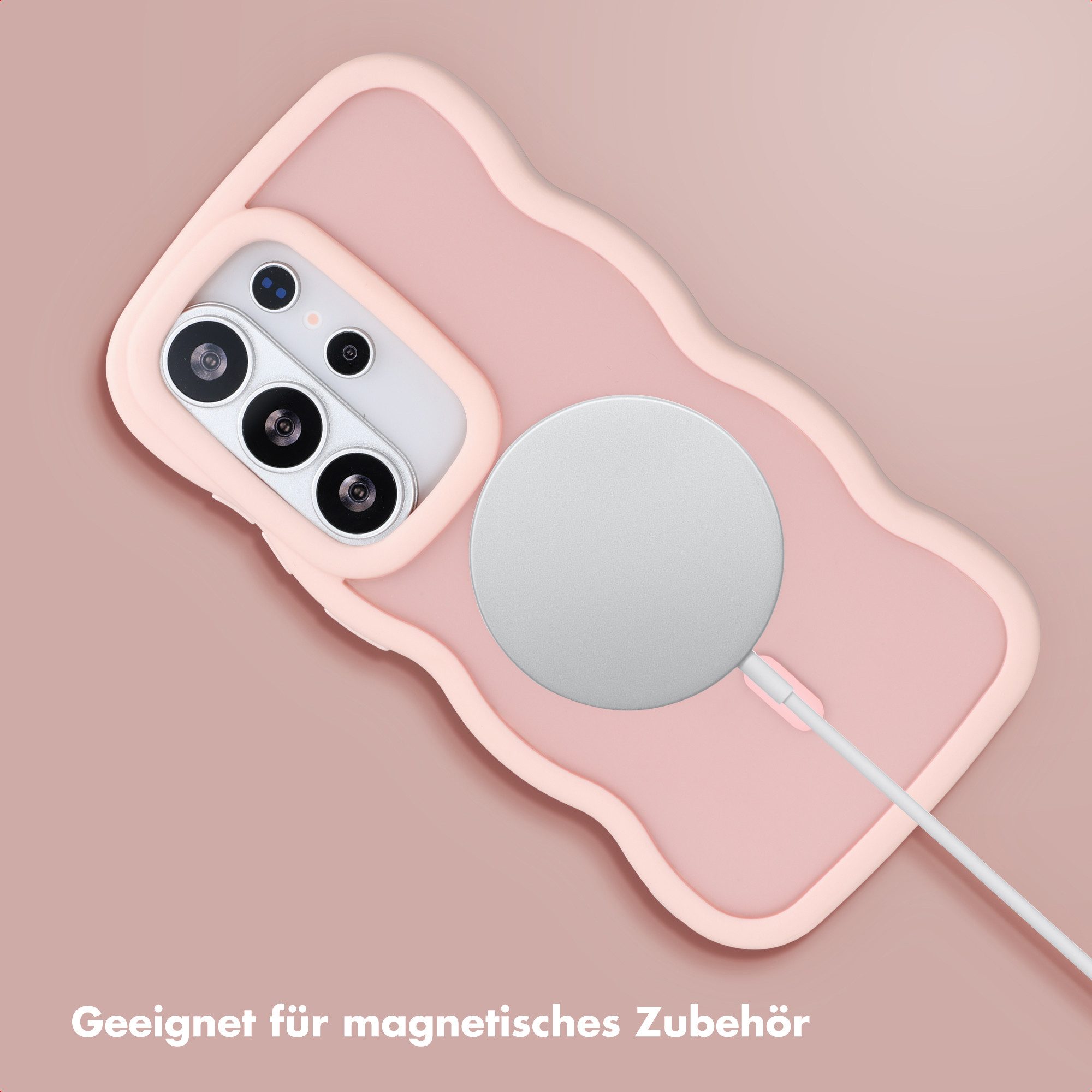 Selencia Backcover Selencia Wavy Backcover mit MagSafe Samsung Galaxy S26 Ultra - Soft Pi – Bild 3 von 5
