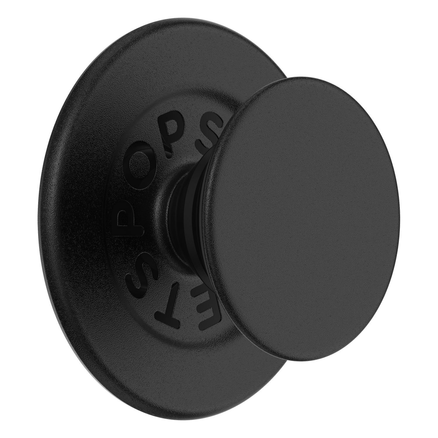 Popsockets PopGrip Round für MagSafe - Inklusive Adapterring für MagSafe (Schwarz Popsockets, (Ausziehbarer Sockel und Griff mit einem Austauschbarem Top)