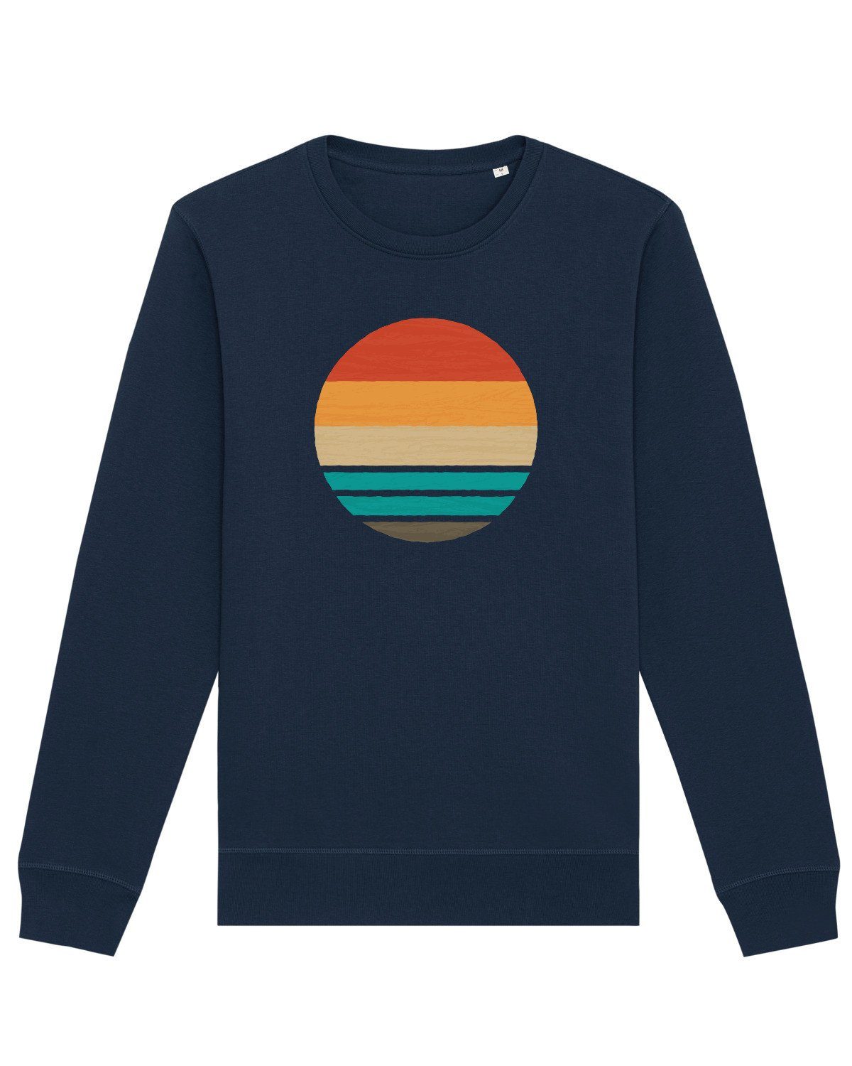 wat? Apparel Sweatshirt Retro sunset ocean (1-tlg) dunkelblau