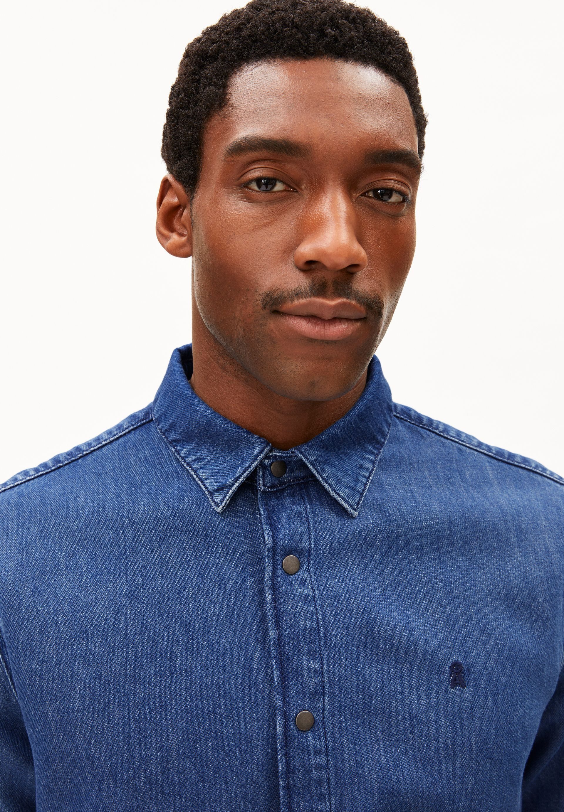 Armedangels Langarmhemd CLASSIC Jeanshemd aus Bio-Baumwoll Mix (1-tlg., Regular Fit) Regular Fit