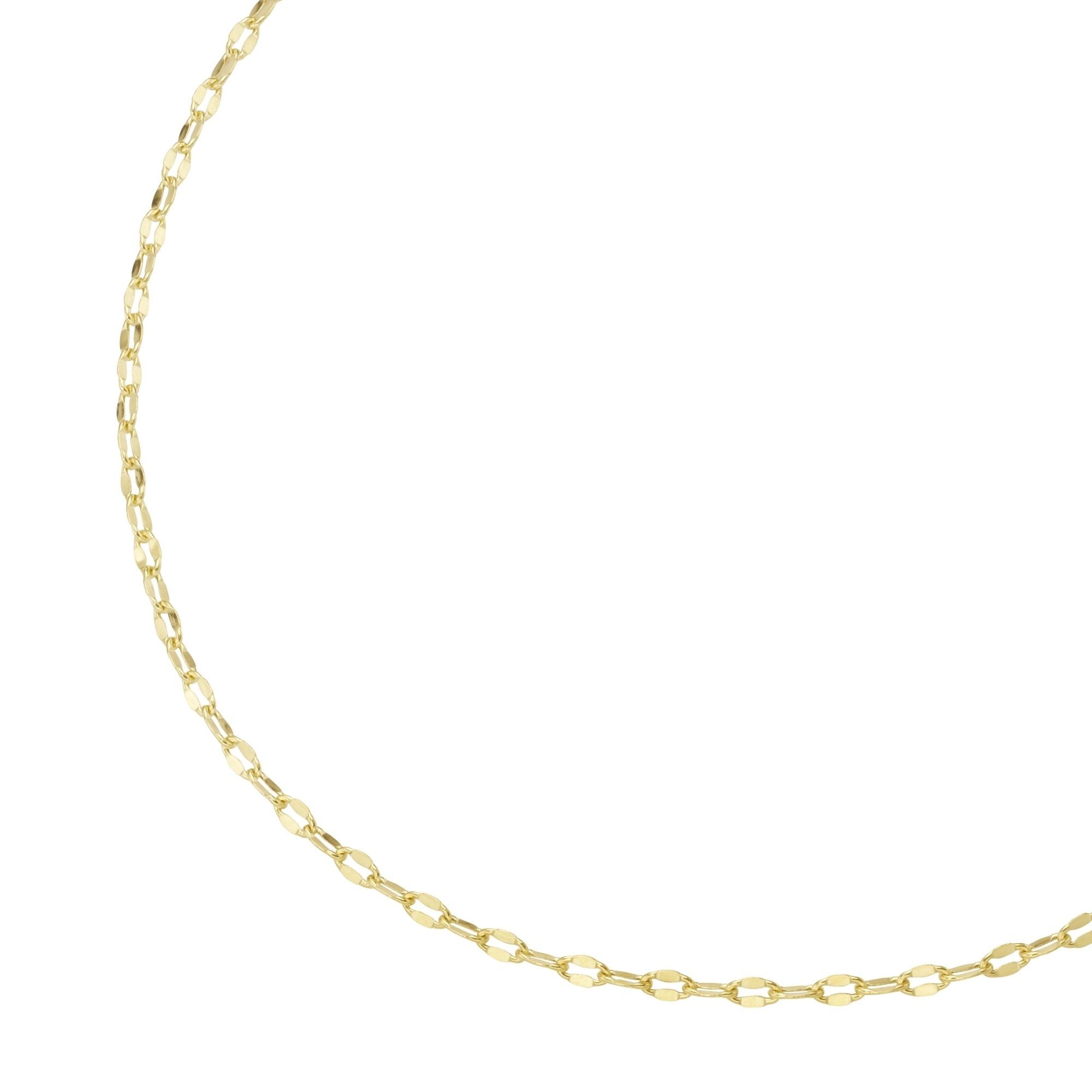 Goldkette fantasieförmig mit diamantierten Gliedern, Gold 375