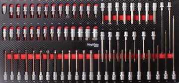 Mephisto-Tools Werkzeugwagen, (umfangreich bestückt), 9 abschließbare Schubladen, Werkzeug ist aus hochwertigem CRV