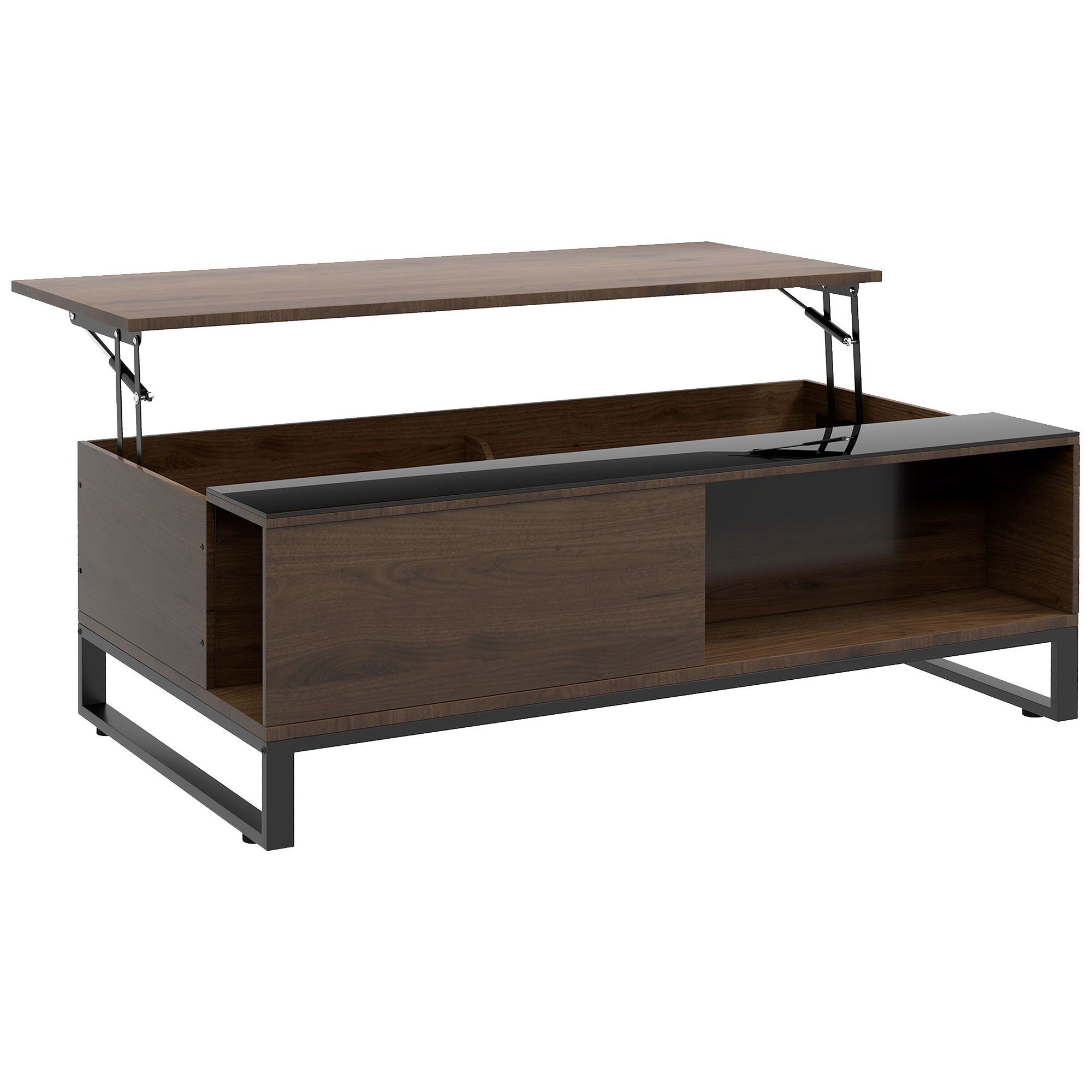 HOMCOM Couchtisch Sofatisch mit Hebefunktion, Stauraum günstig online kaufen
