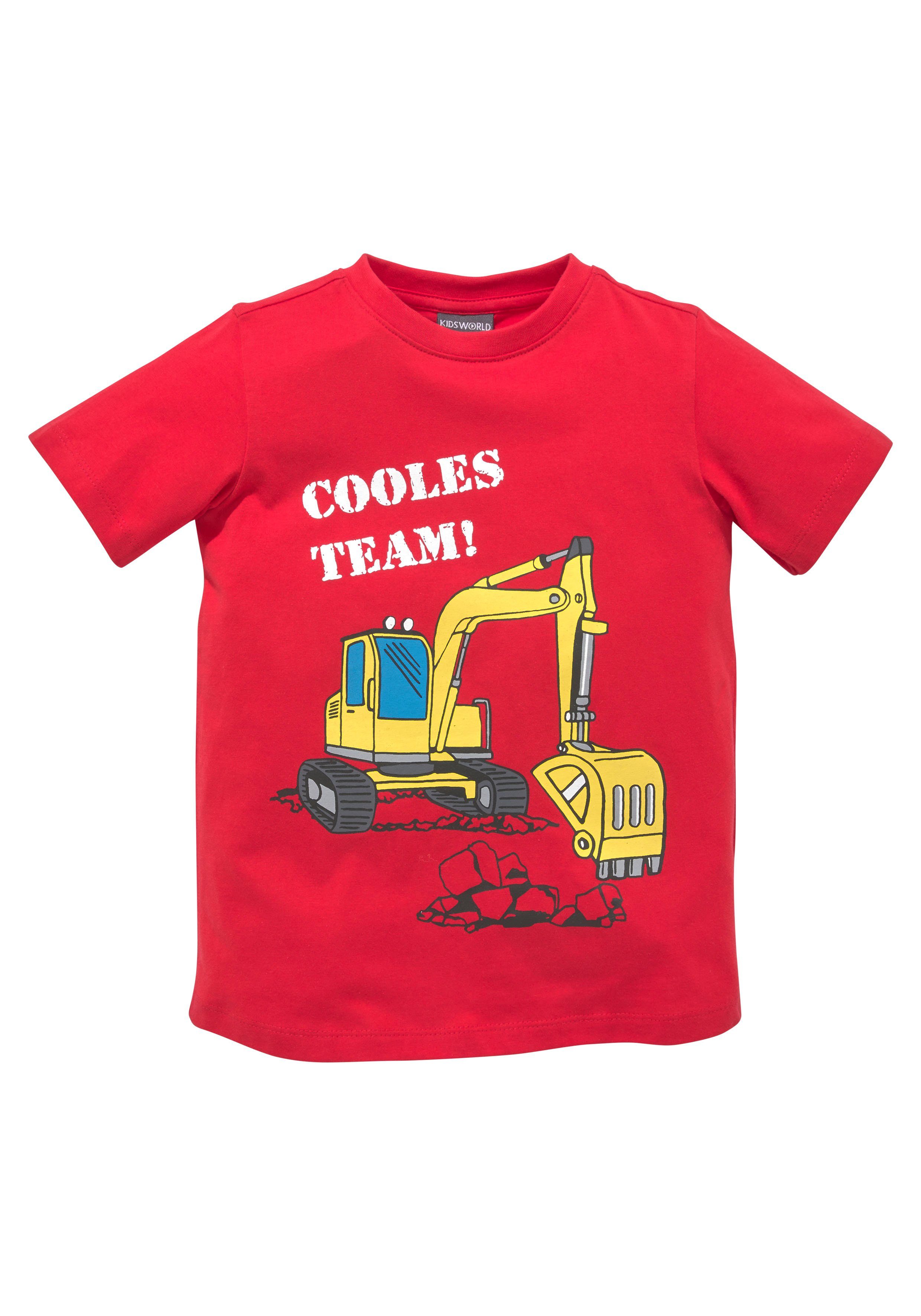 T-Shirt Mit Bagger-Druck
