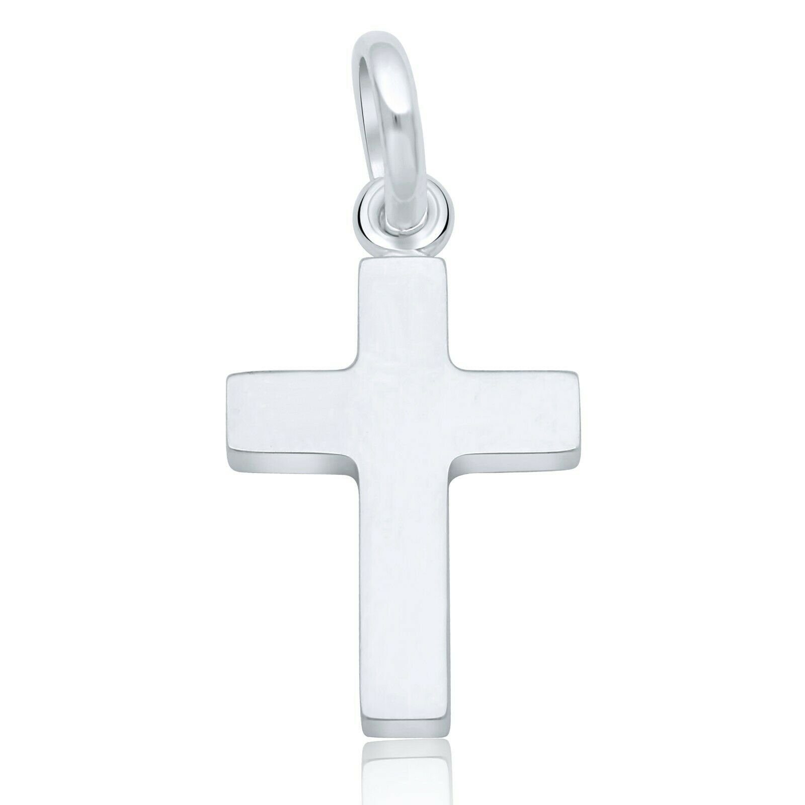Kreuzanhänger Kreuz Anhänger Klein Öse 925er Silber, Made in Italy