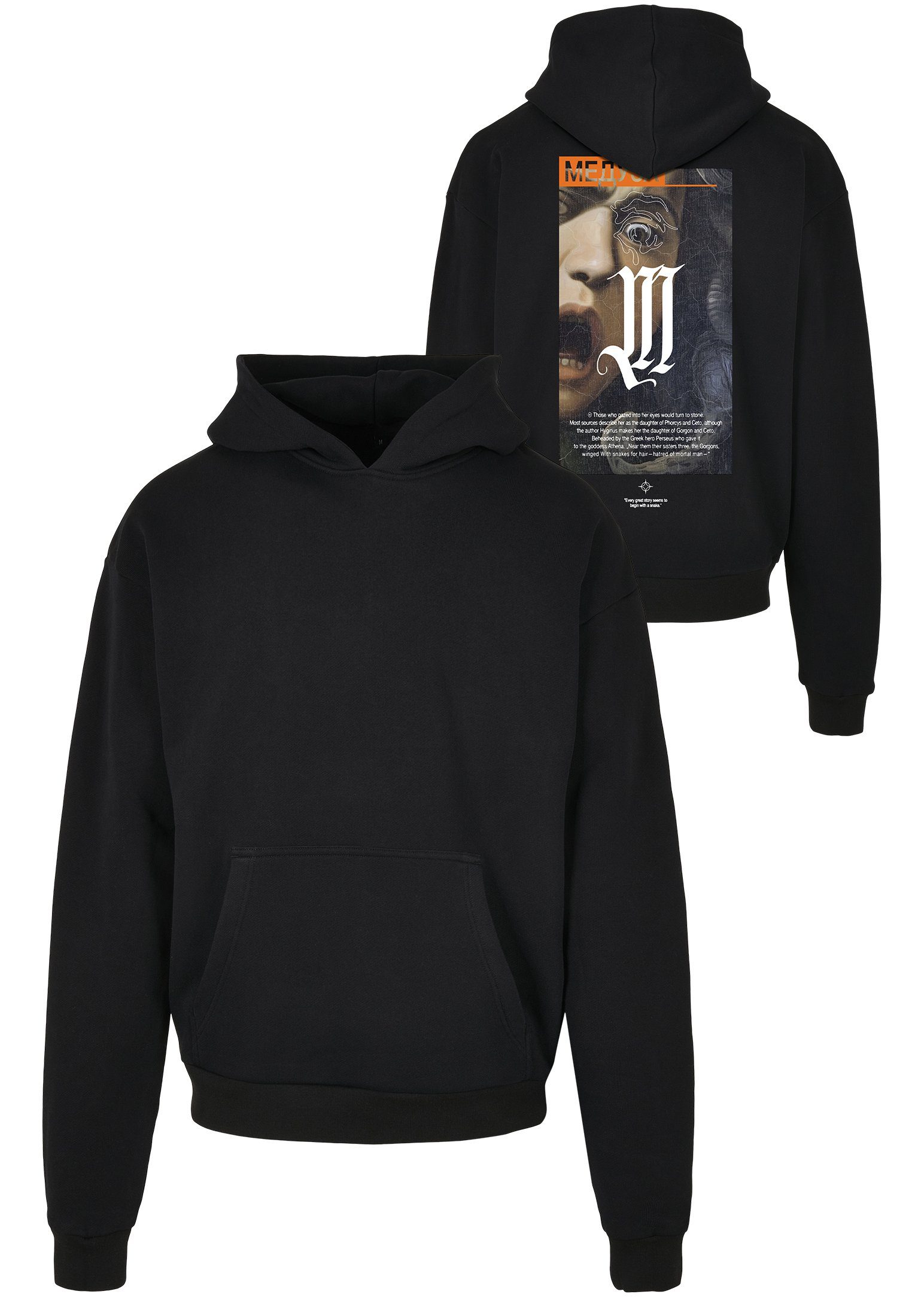 Tee (1-tlg) Painting black Heavy Herren Sweatshirt Oversize Upscale Hoody Mister Dusa by