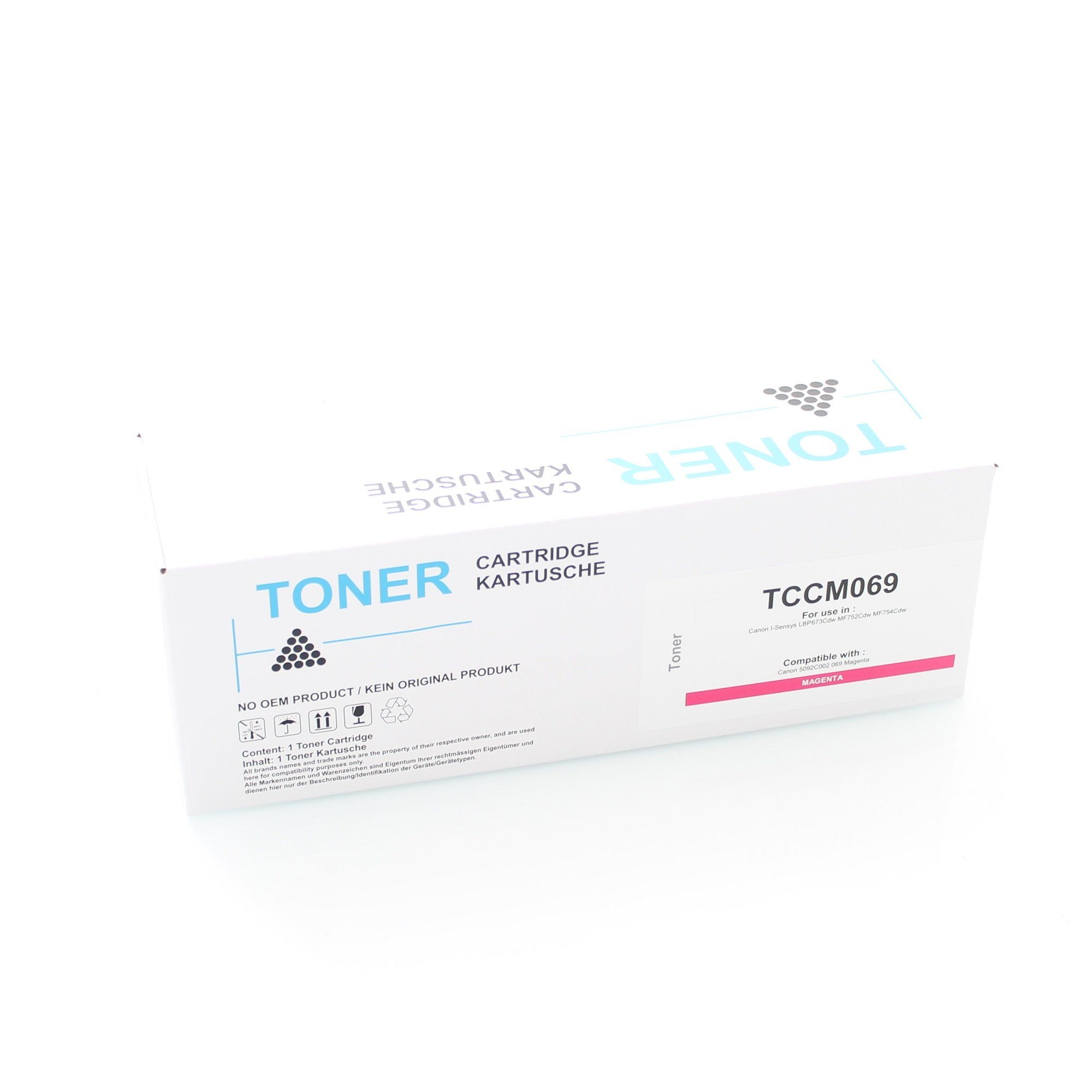 ABC Tonerkartusche, Kompatibler Toner (MIT CHIP) für Canon 69 M Magenta I-Sensys