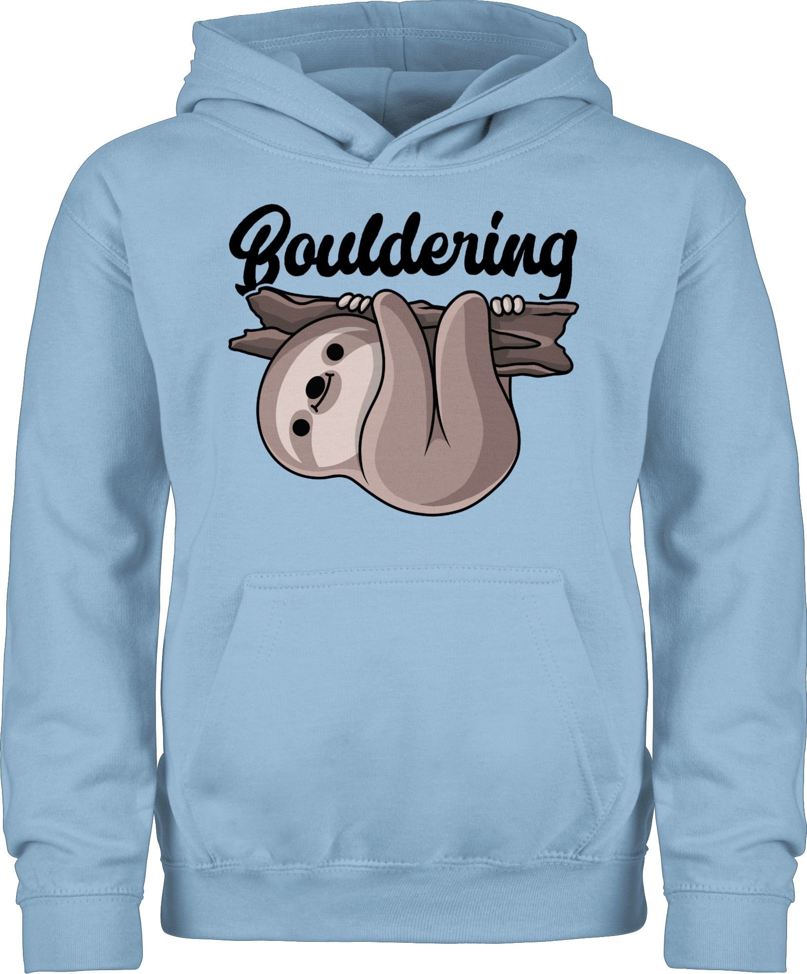 Hoodie Bouldering mit Faultier - schwarz