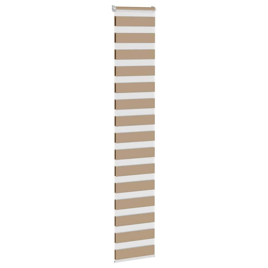 Rollo Doppelrollo Sandbraun 40x230 cm Stoffbreite 35,9 cm Polyester, vidaXL