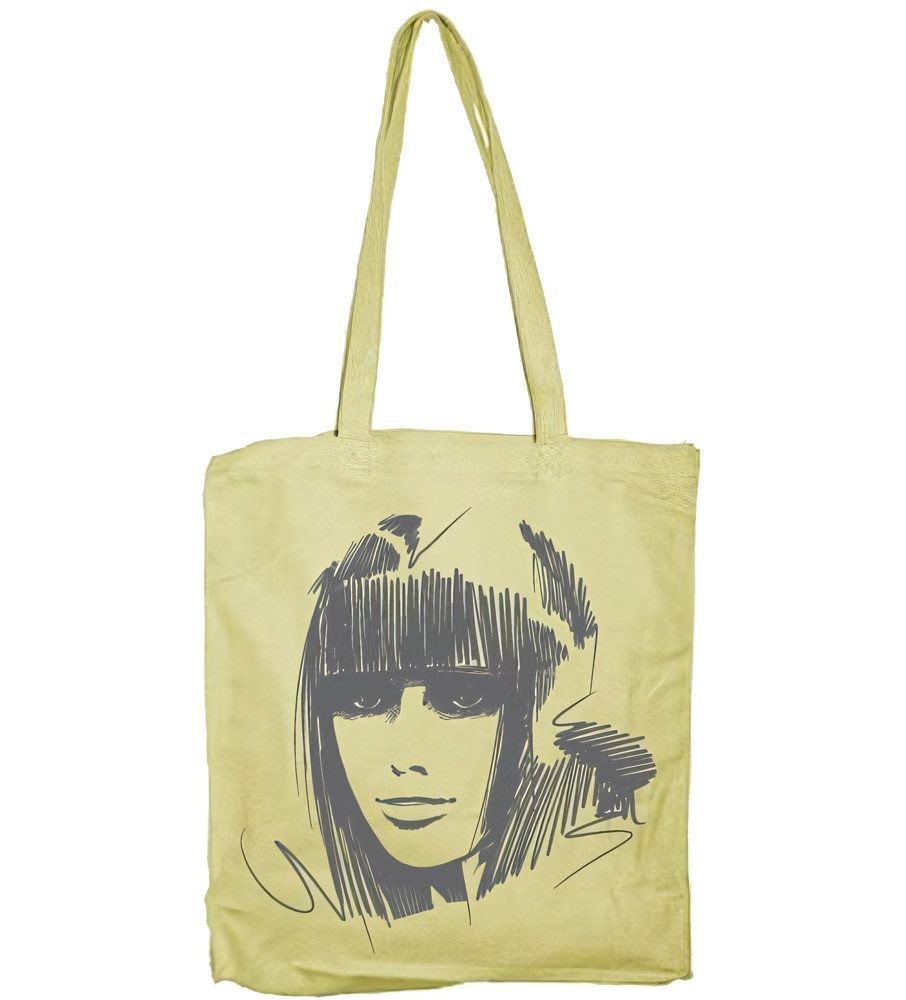 Tragetasche Scroll Girl Tote Bag