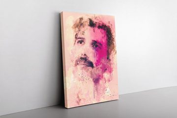 Sinus Art Leinwandbild Freddie Mercury Queen Porträt Abstrakt Kunst Legende Musik 60x90cm Leinwandbild