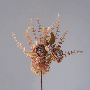 Kunstpflanze 2 Sträuße Trockenblumen zur Dekoration, Eschenwaldrosen, Kunstblumen, AUKUU, Kunstblumen, Wohnzimmerdeko(ohne Vase)