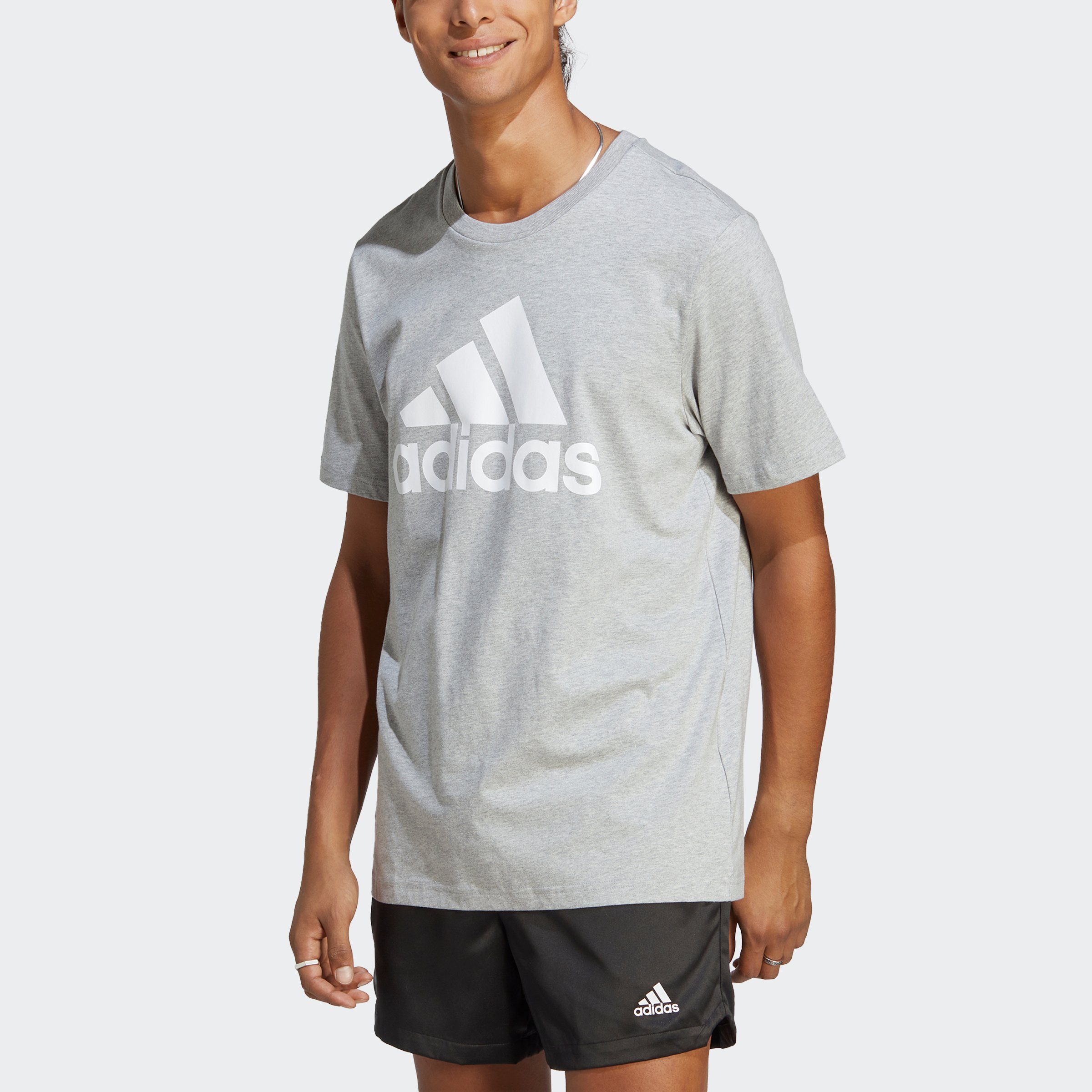 adidas Sportswear T-Shirt M BL SJ T Medium Grey Heather | Sport-T-Shirts