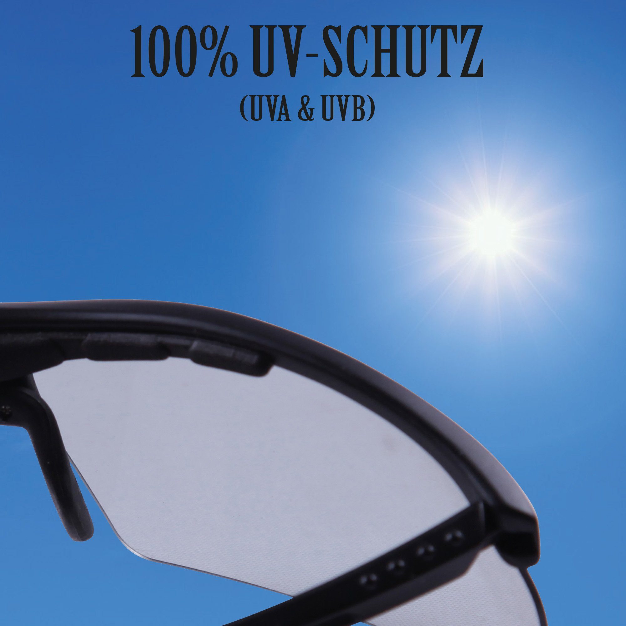 Bestlivings Sportbrille 06498 - Sportsonnenbrille, (Packung, 1-St), selbstönende Fahrradbrille - sonnenschutz Skibrille, UV-Schutzbrille