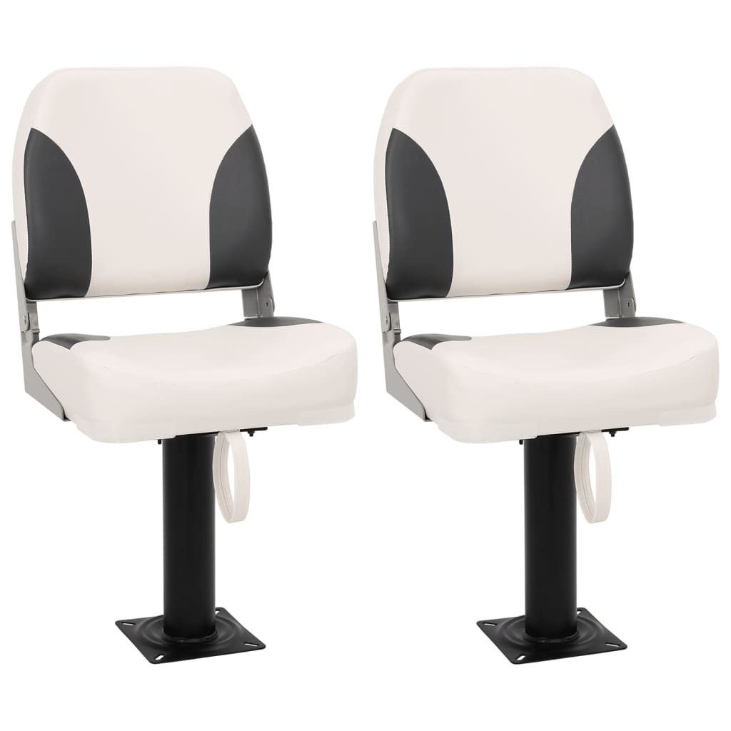 vidaXL Segelboot Klappbarer Bootsitz 2er-Set Niedrige Rückenlehne, (2-St)
