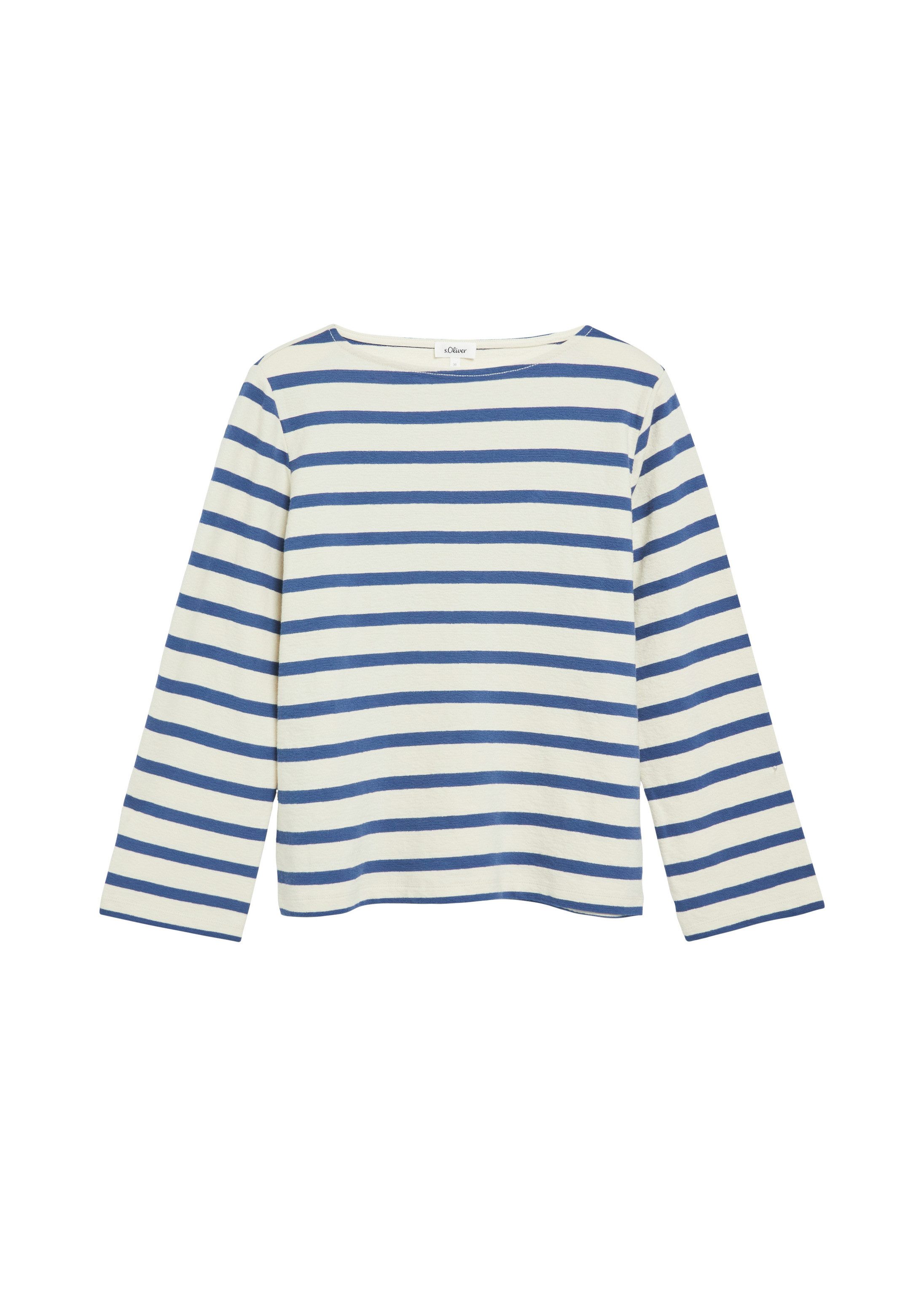s.Oliver Sweatshirt Sweatshirt Leichtes Sweatshirt mit Streifen – Bild 2 von 5