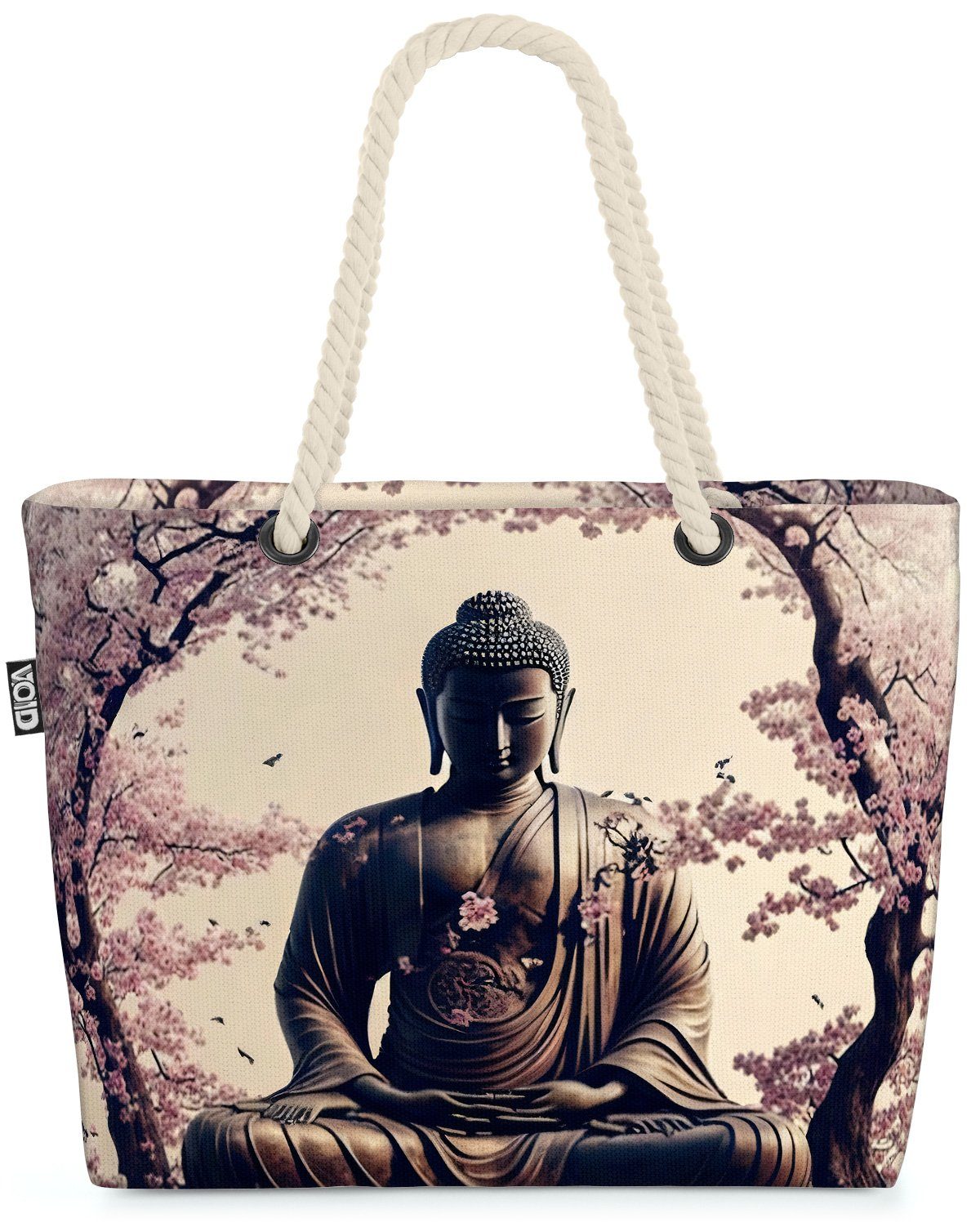 VOID Strandtasche (1-tlg), Buddah Yoga Kirschblüten Asien statuen religion asien tempel meditati