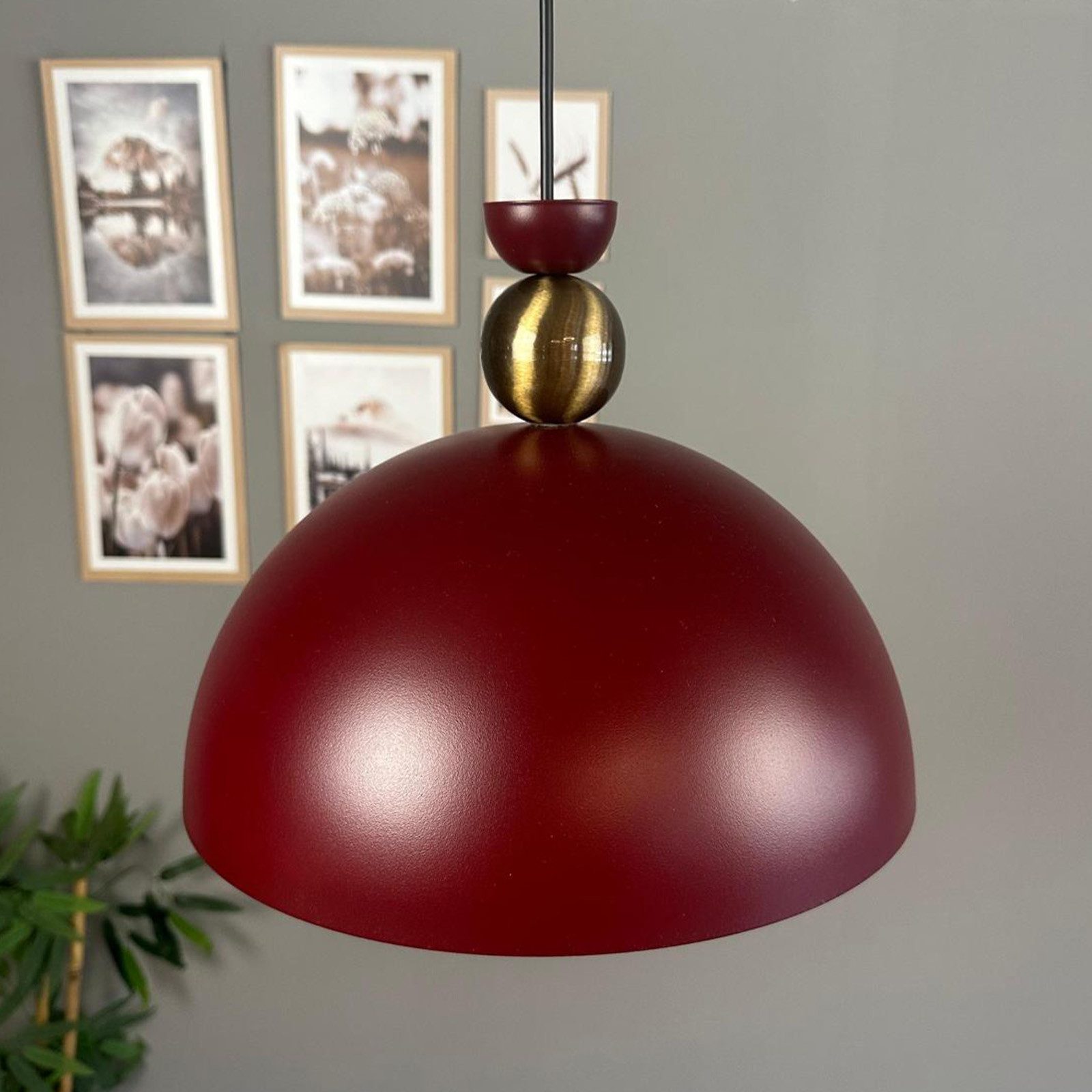 Bamyum Pendelleuchte Pendelleuchte Yimpi Metall Ø30cm, Modern Hängelampe, ohne Leuchtmittel