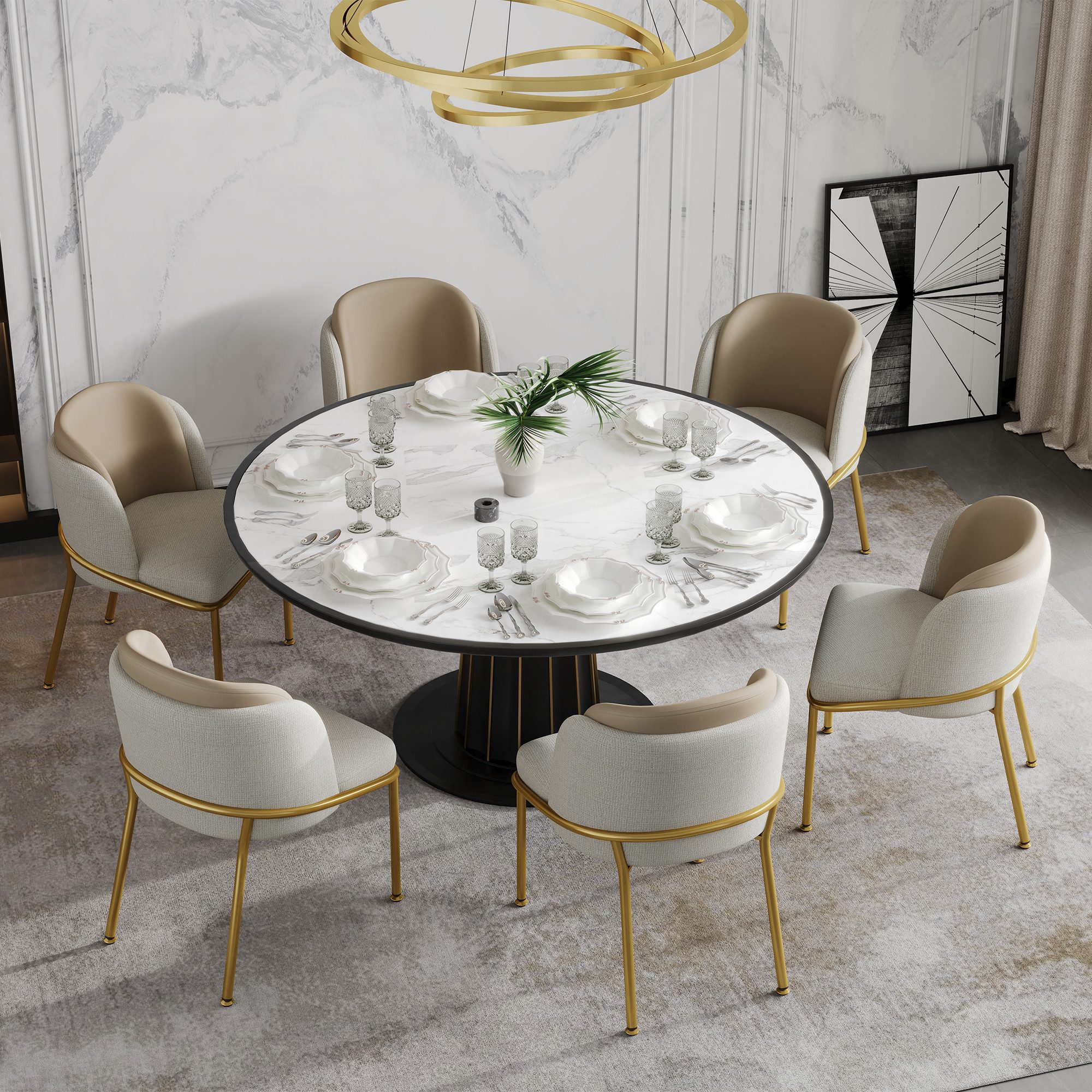 MODFU Esszimmerstuhl Küchenstuhl,Loungesessel,Kosmetikstuhl (6 St Modern günstig online kaufen