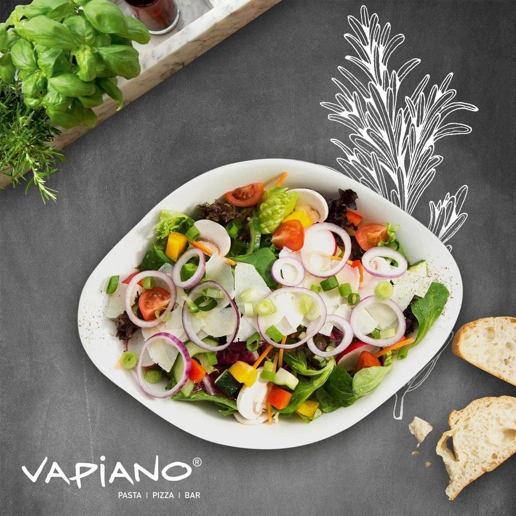 Villeroy & Boch Geschirr-Set Vapiano Salatschalen 2er-Set (2-tlg), 2 Personen, Porzellan, Premium Porcelain, mikrow.- & spülm.sicher, Made in Germany