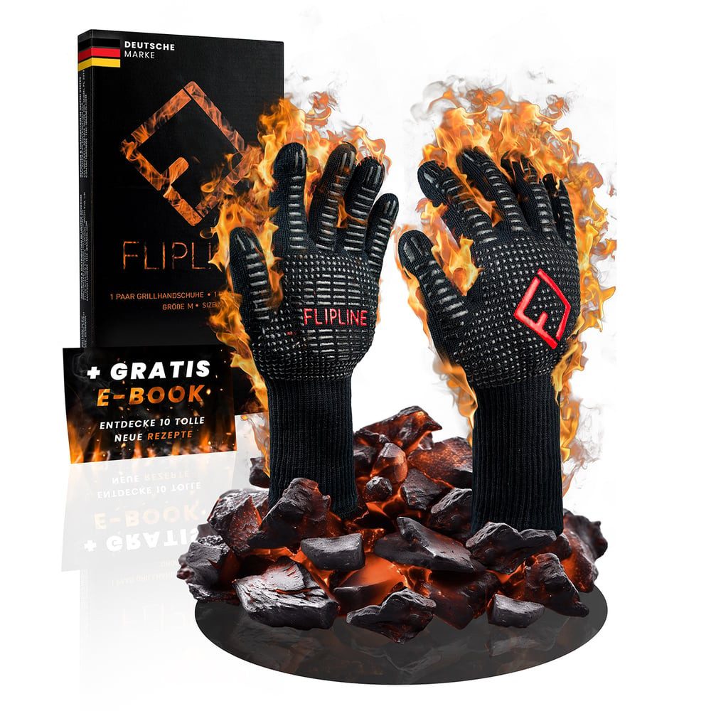 FLIPLINE® Grillhandschuhe Größe M, Idealer Schutz günstig online kaufen