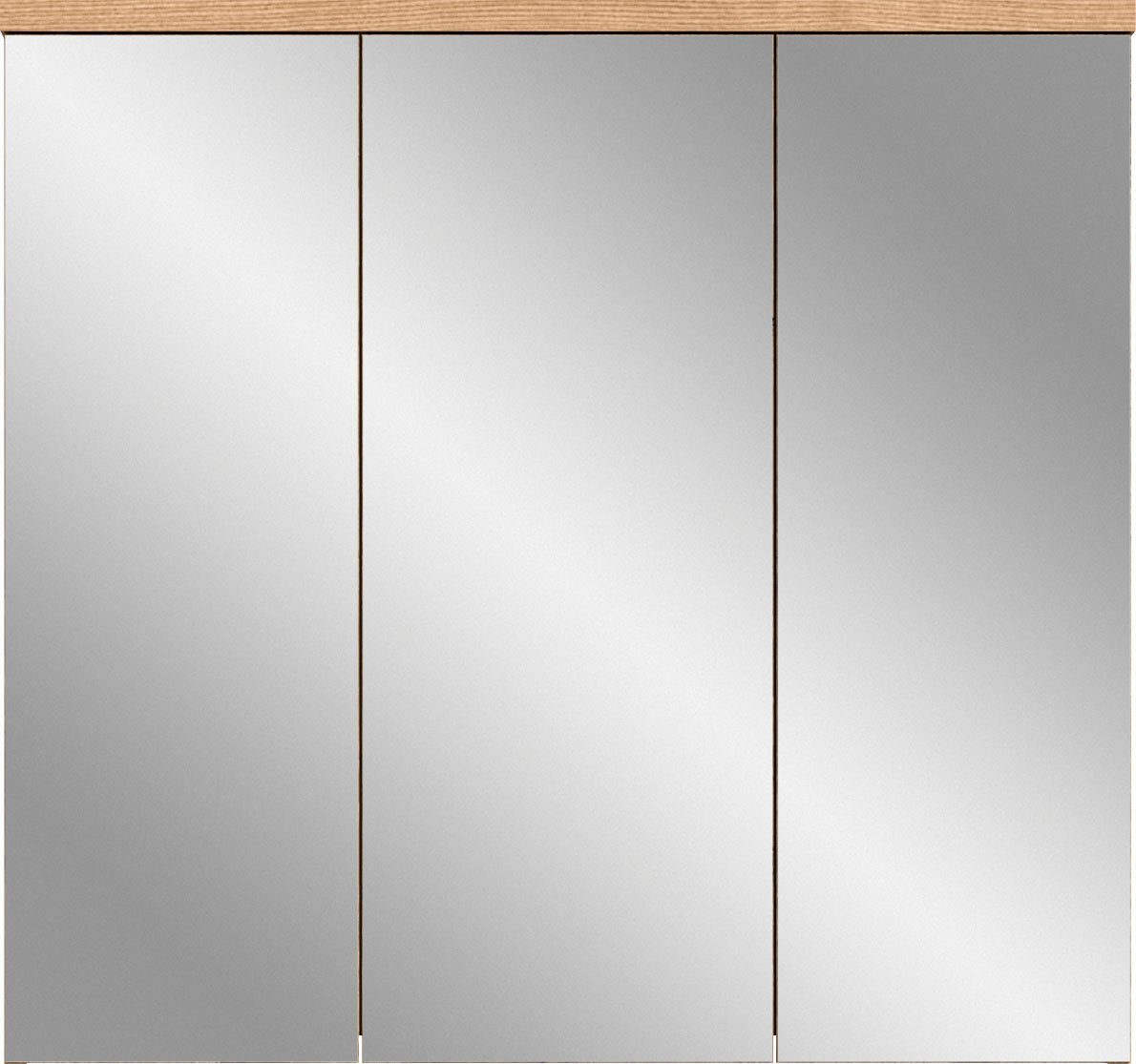 welltime Badezimmerspiegelschrank Dolo (1-St) Badmöbel, 3 Spiegeltüren, Breite 80 cm | Spiegelschränke
