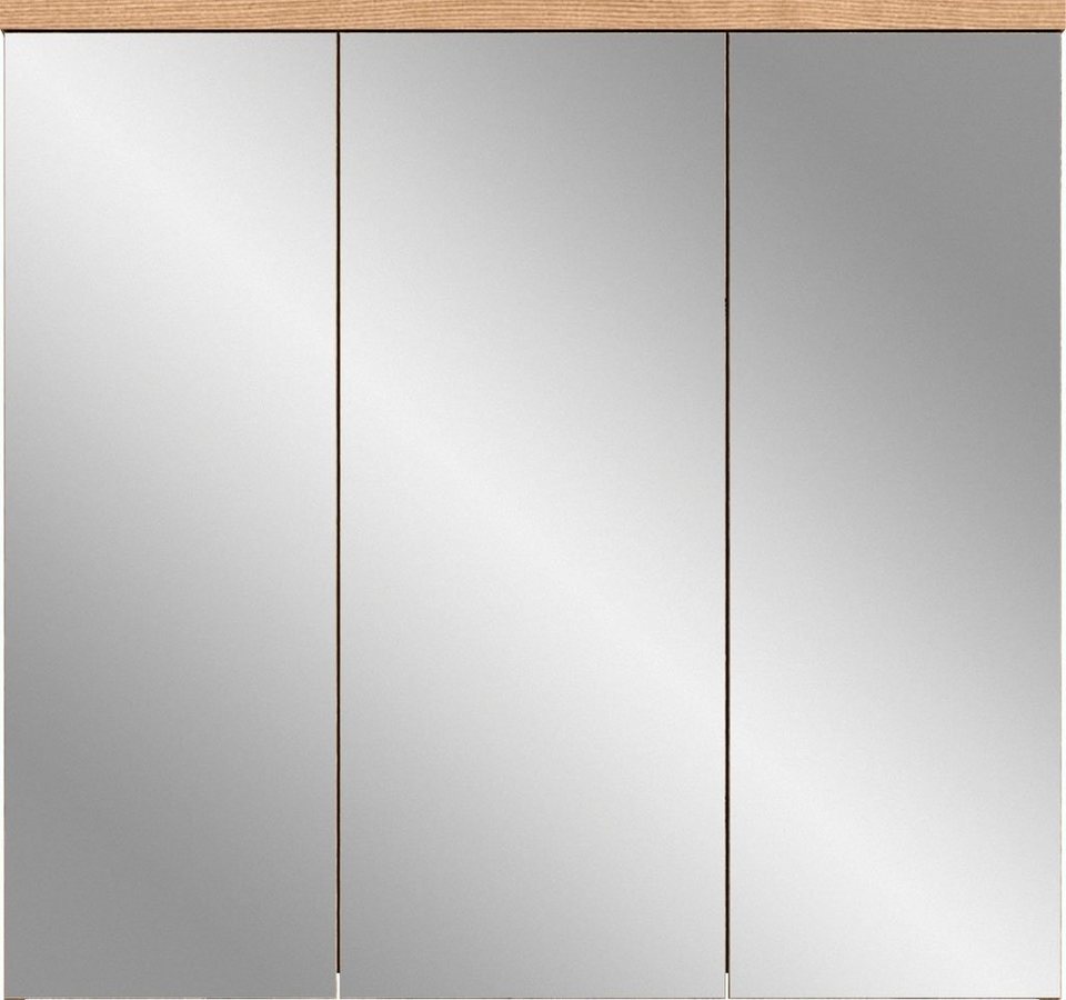 welltime Badezimmerspiegelschrank Dolo (1-St) Badmöbel, 3 Spiegeltüren,  Breite 80 cm | Spiegelschränke