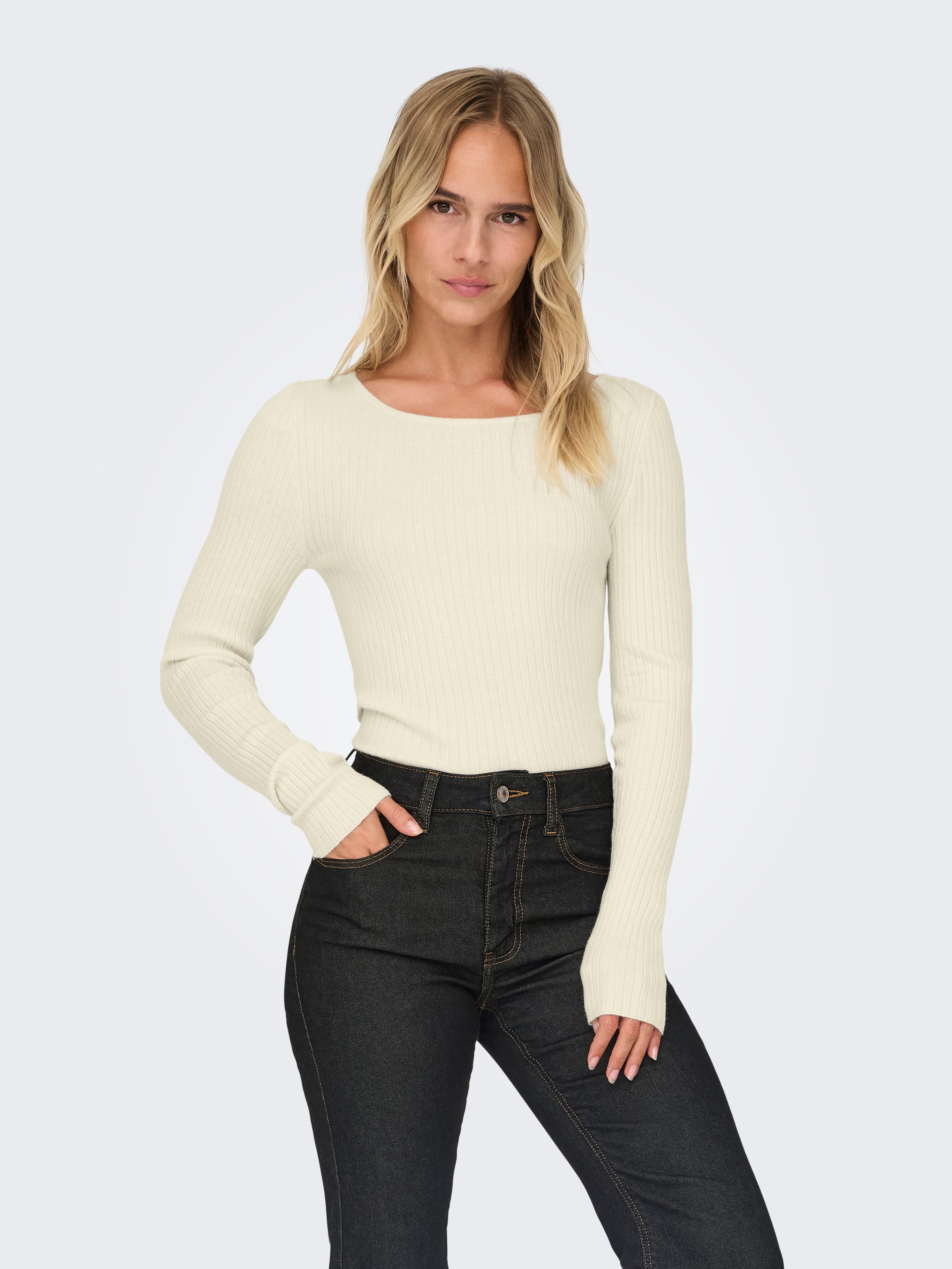 ONLY Strickpullover ONLIBI LS RIB BOATNECK CC KNT günstig online kaufen