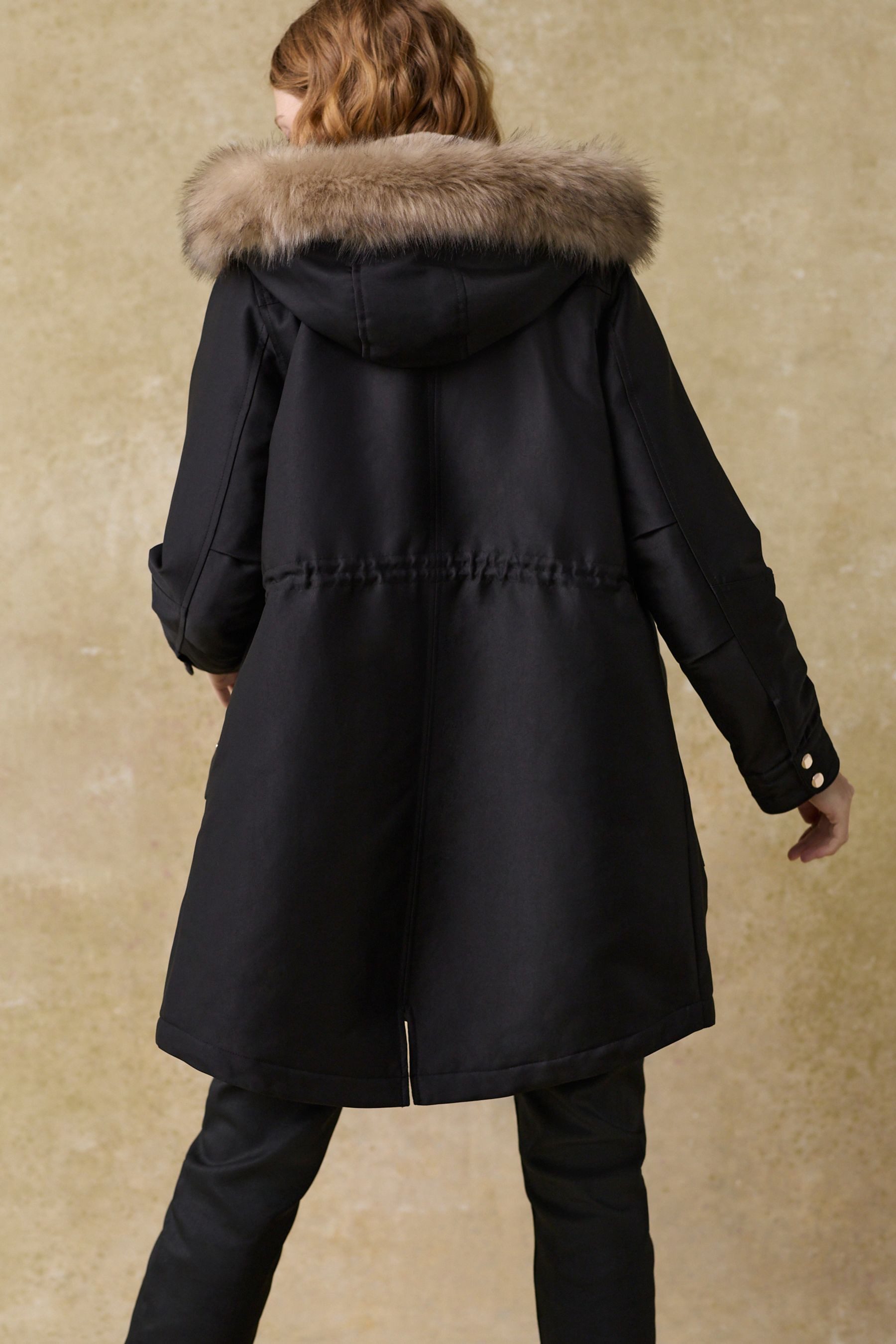 Next Parka Parka mit Kapuze und Kunstfellbesatz (1-St)