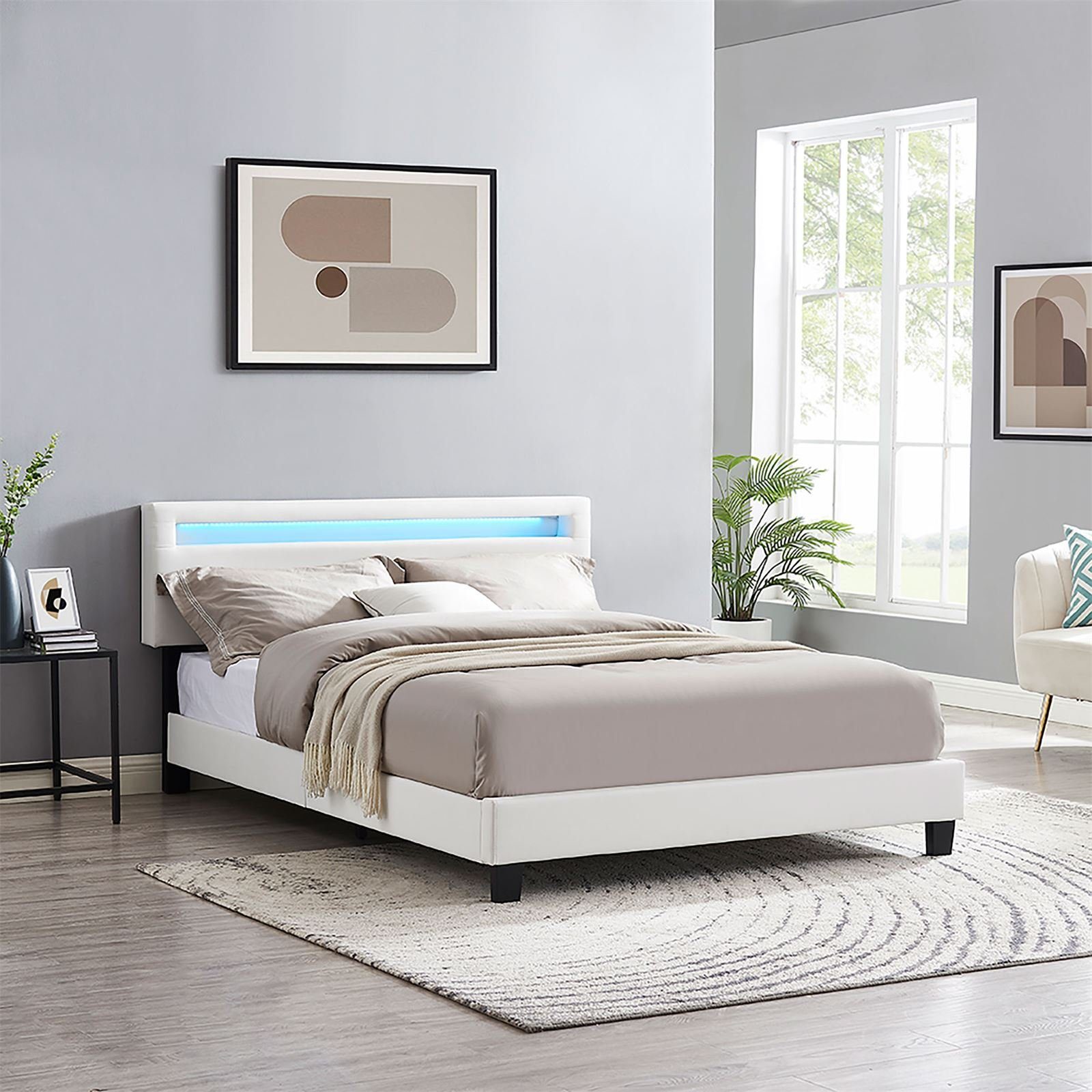 CARO-Möbel Polsterbett COLUMBUS, Polsterbett 140x200 cm günstig online kaufen