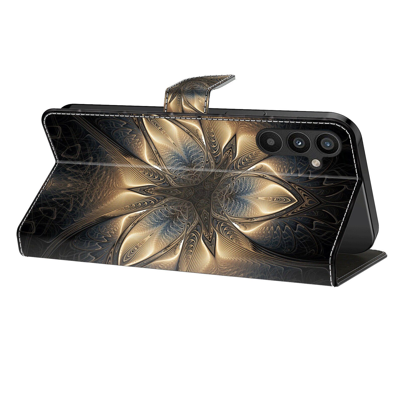 CLM-Tech Handytasche für Samsung Galaxy A16 / A17 / A18 4G / 5G Klapphülle (goldener Ruhm, 1-tlg., Handyhülle mit Standfunktion - Wallet Flip Case inklusive Kar – Bild 4 von 5
