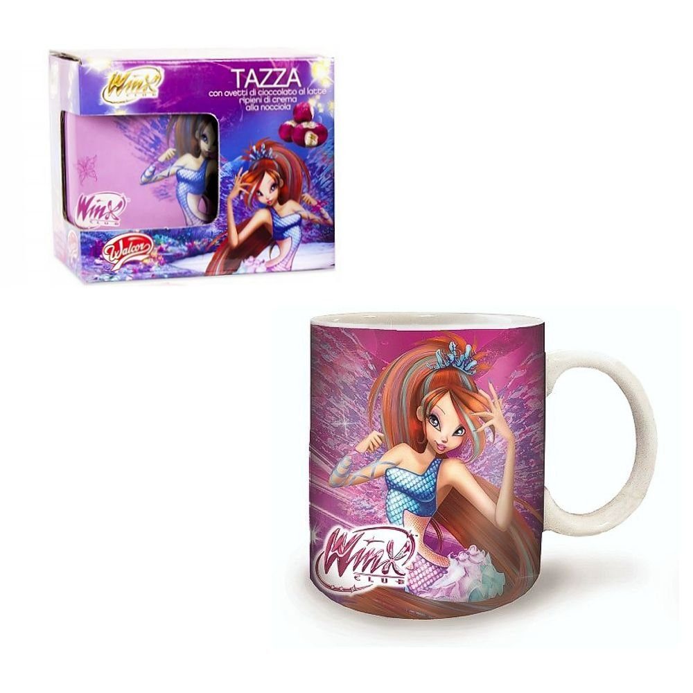 ml Geschenkbox, Henkel-Becher 240 Club Bloom Auswahl Porzellan Winx Keramik Tasse in Club Winx Kindergeschirr-Set