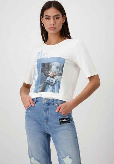 Monari Rundhalsshirt mit Frontprint