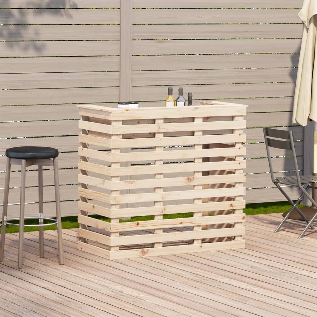 vidaXL Gartentisch Gartenbar 113,5x50x103 cm Massivholz günstig online kaufen
