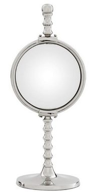 Casa Padrino Spiegel Luxus Spiegel Set Silber - 2 Tischspiegel mit konvexem Spiegelglas - Deko Accessoires