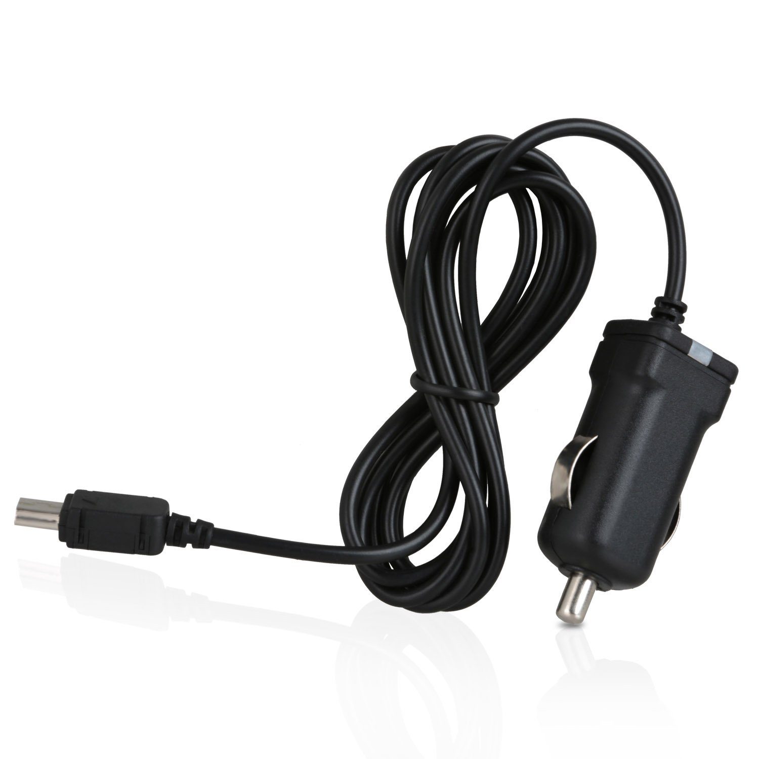 Wicked Chili miniUSB TMC charging cable for Becker 43 Z217 Z215 Z213 Z205 car adapter cigarette lighter plug to mini USB, 100 cm, with integrated TMC antenna and LED function indicator