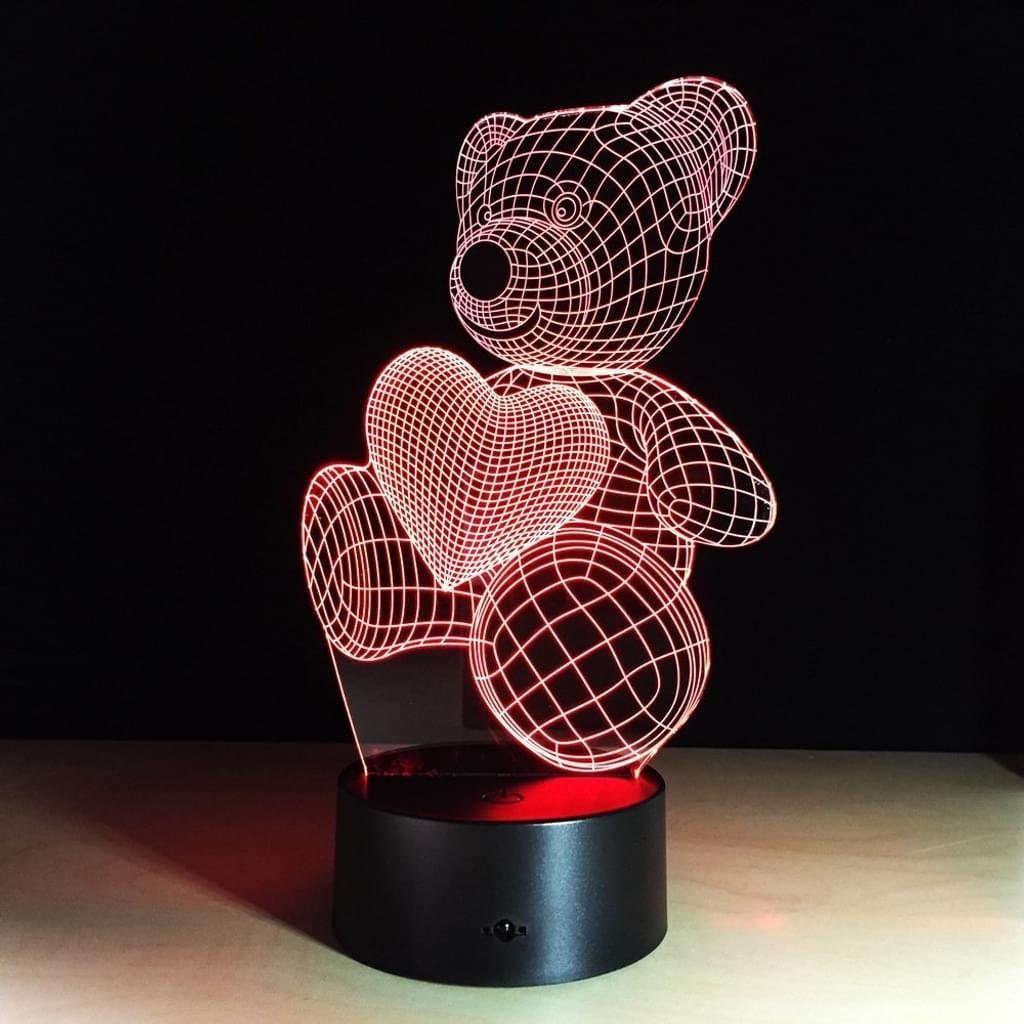 Jormftte LED Nachtlicht 3D Illusions-Lampen LED Touch-Schalter Nachtlicht Für Home Deko