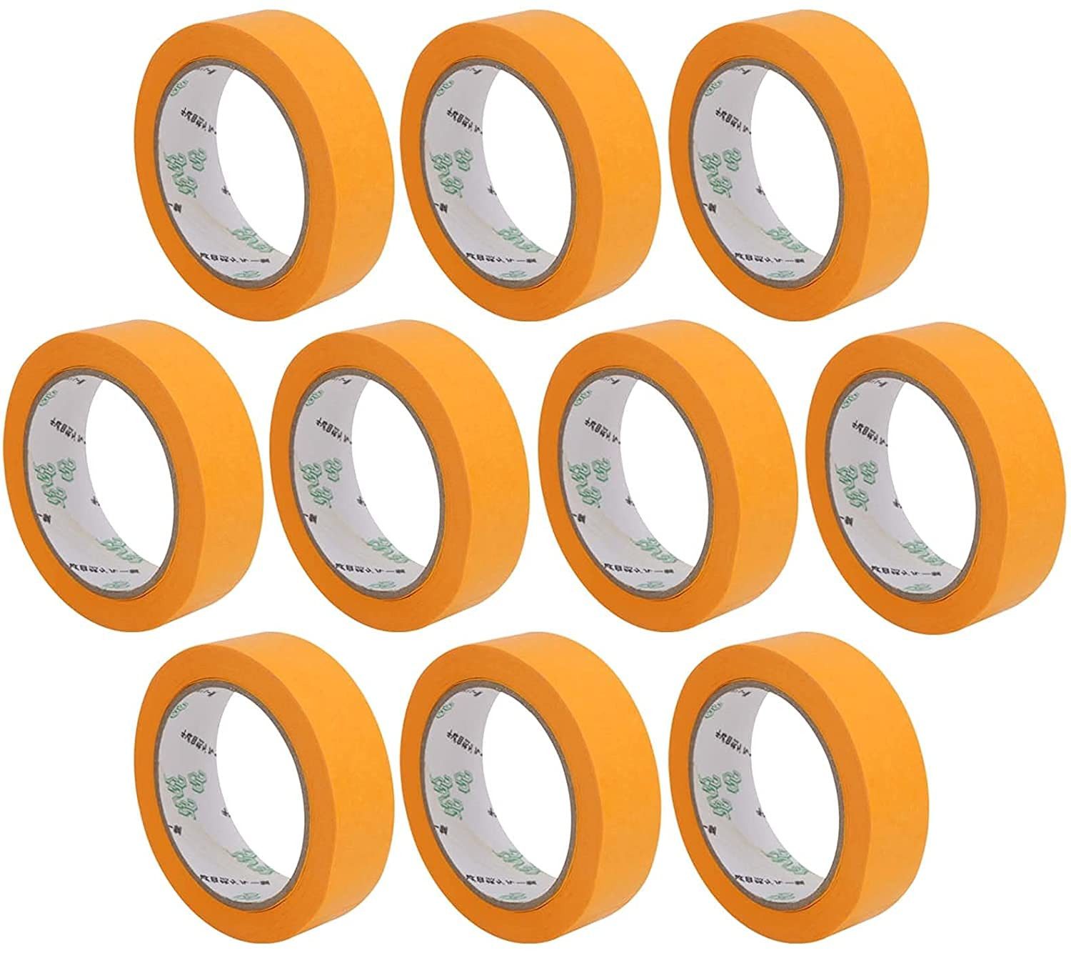 Youyijia Dichtband 10x Rollen Goldband Klebeband 30mm x 50m Entfernbar Kreppband