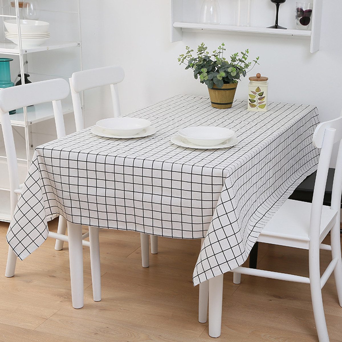 LAPAPRO Tischdecke Wasserdichte Rechteckige Karierte Tischdecke, günstig online kaufen