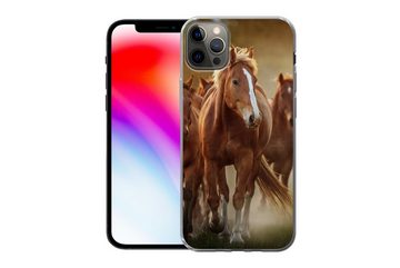 MuchoWow Handyhülle Pferde - Licht - Natur, Handyhülle Apple iPhone 12 Pro Max, Smartphone-Bumper, Print, Handy