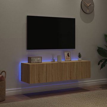 vidaXL TV-Schrank TV-Wandschränke mit LED-Leuchten 2 Stk Sonoma-Eiche 60x35x31cm
