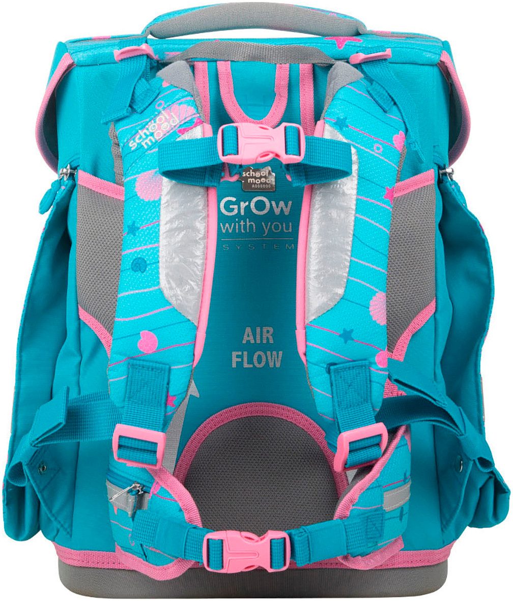 SCHOOL-MOOD® Schulranzen Champion Maxx Pro (Set, 7-tlg), mit LED-Patchy